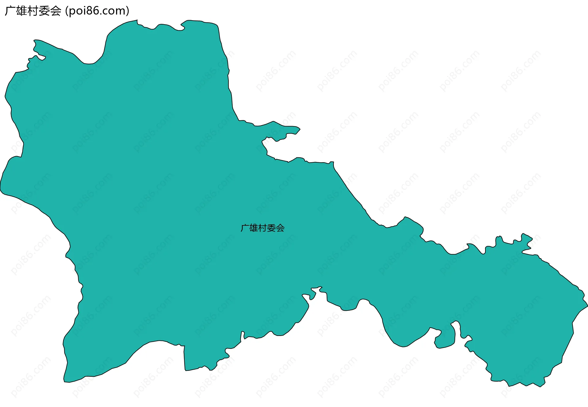 广雄村委会边界地图