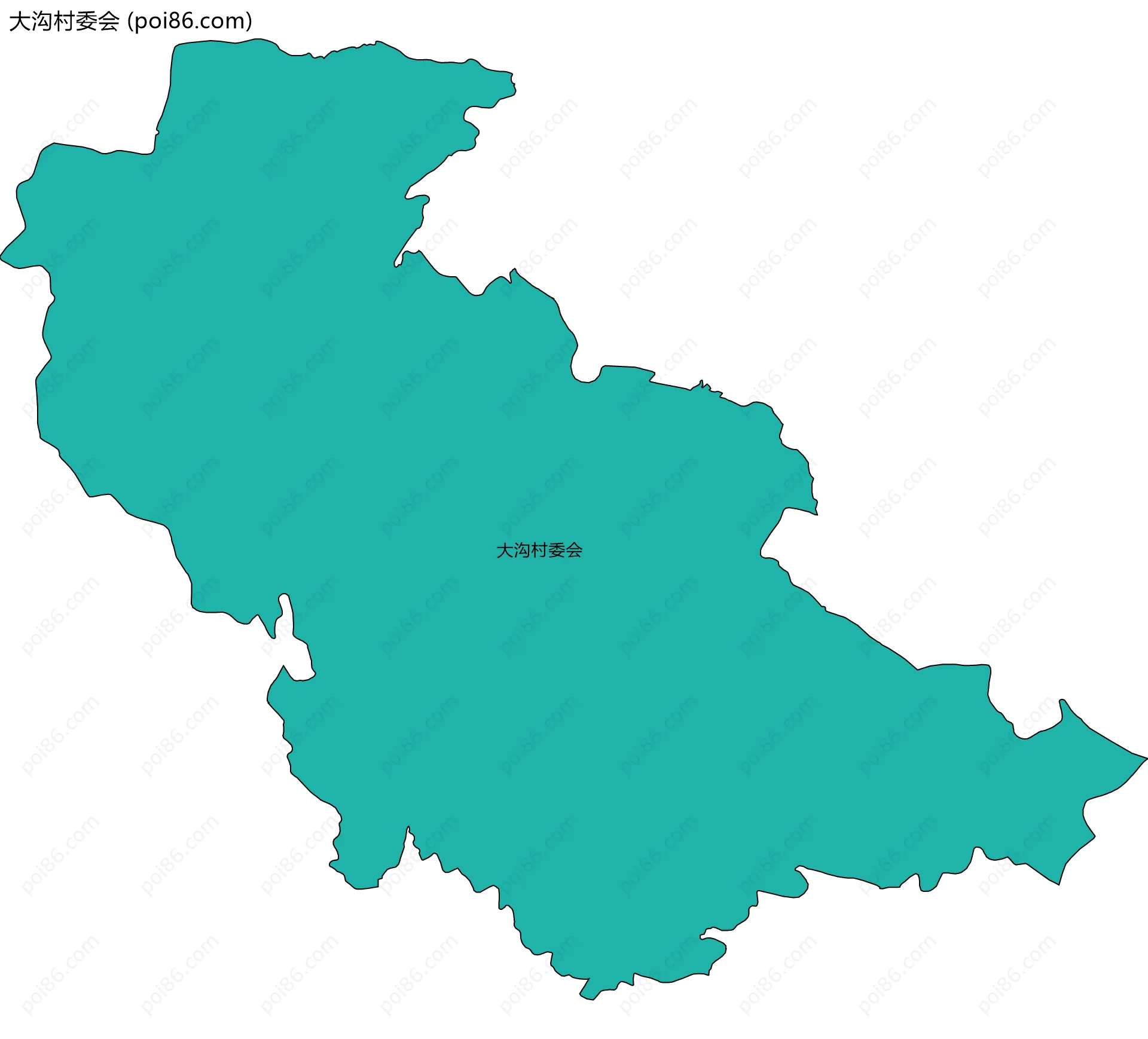 大沟村委会边界地图