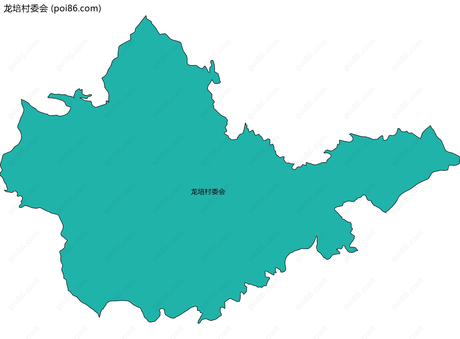 龙培村委会边界地图