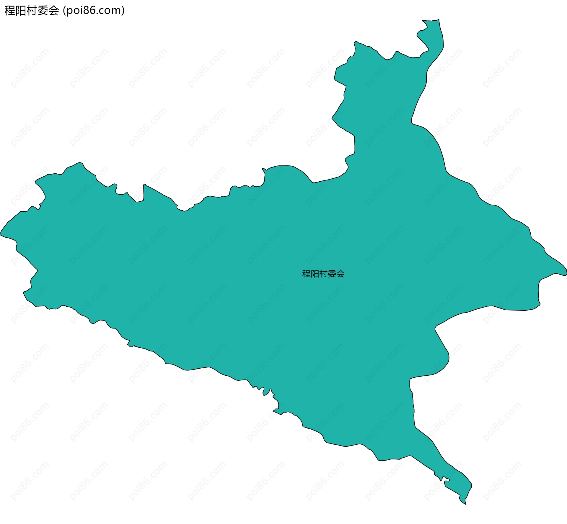 程阳村委会边界地图