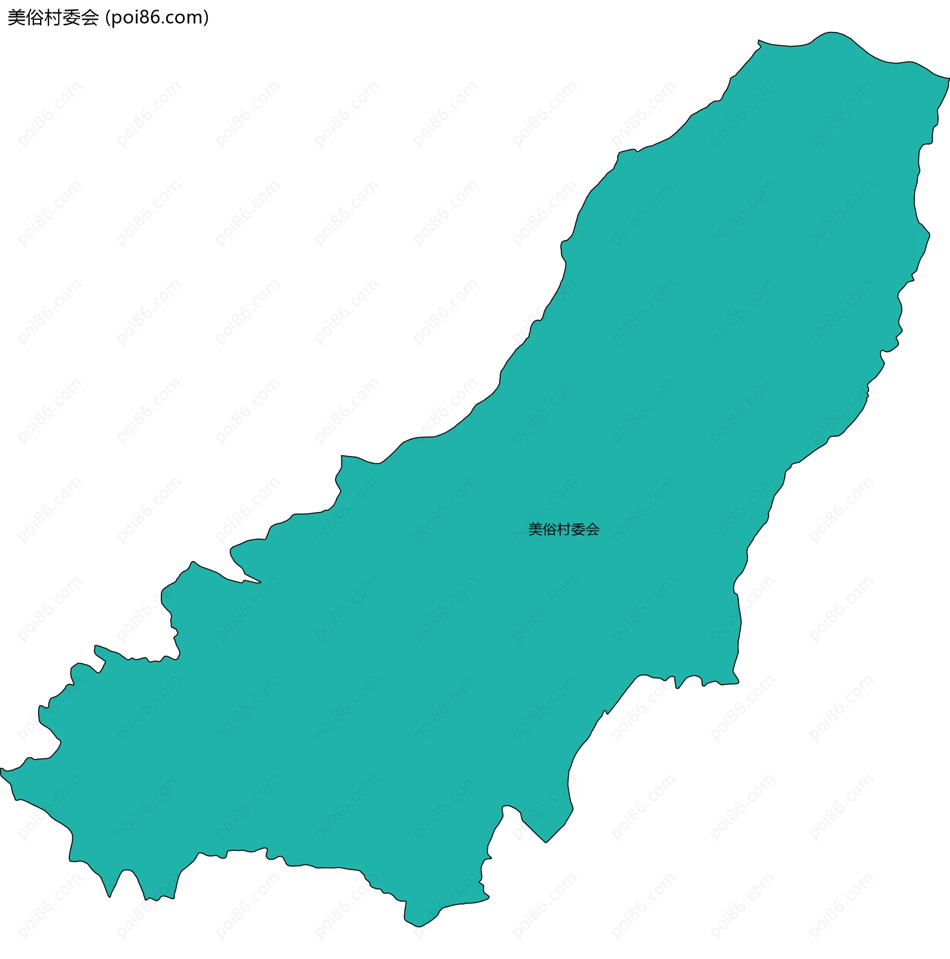 美俗村委会边界地图