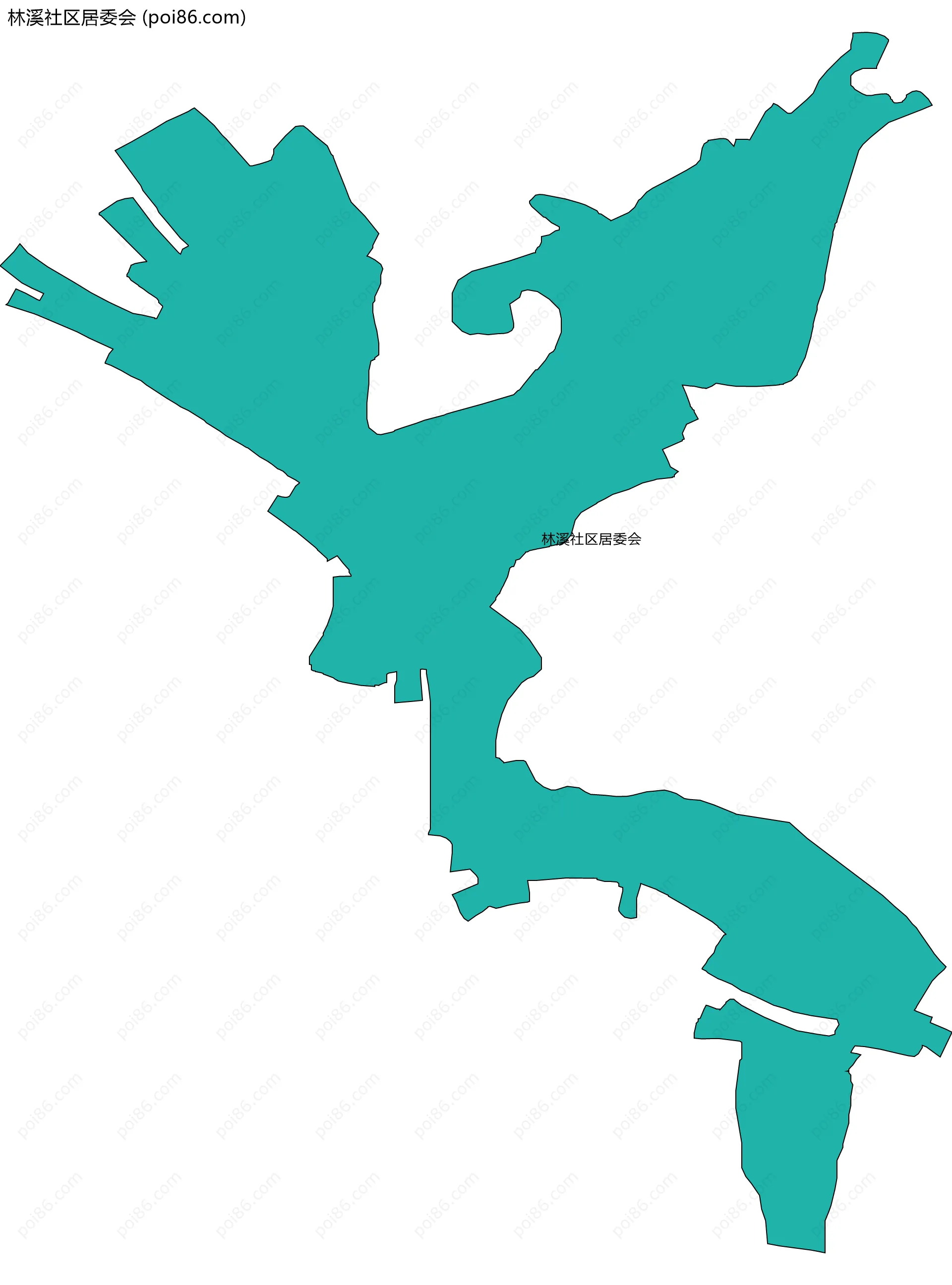 林溪社区居委会边界地图