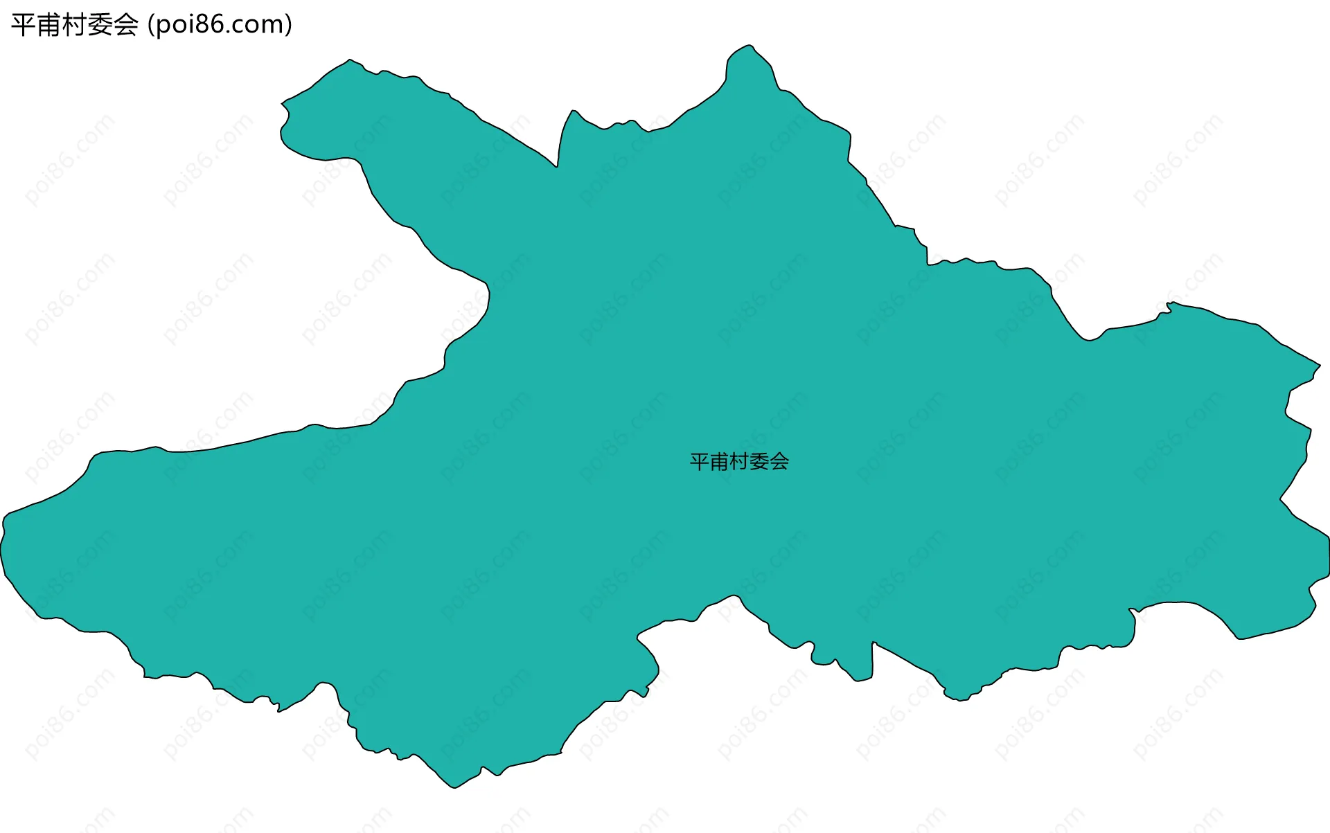 平甫村委会边界地图