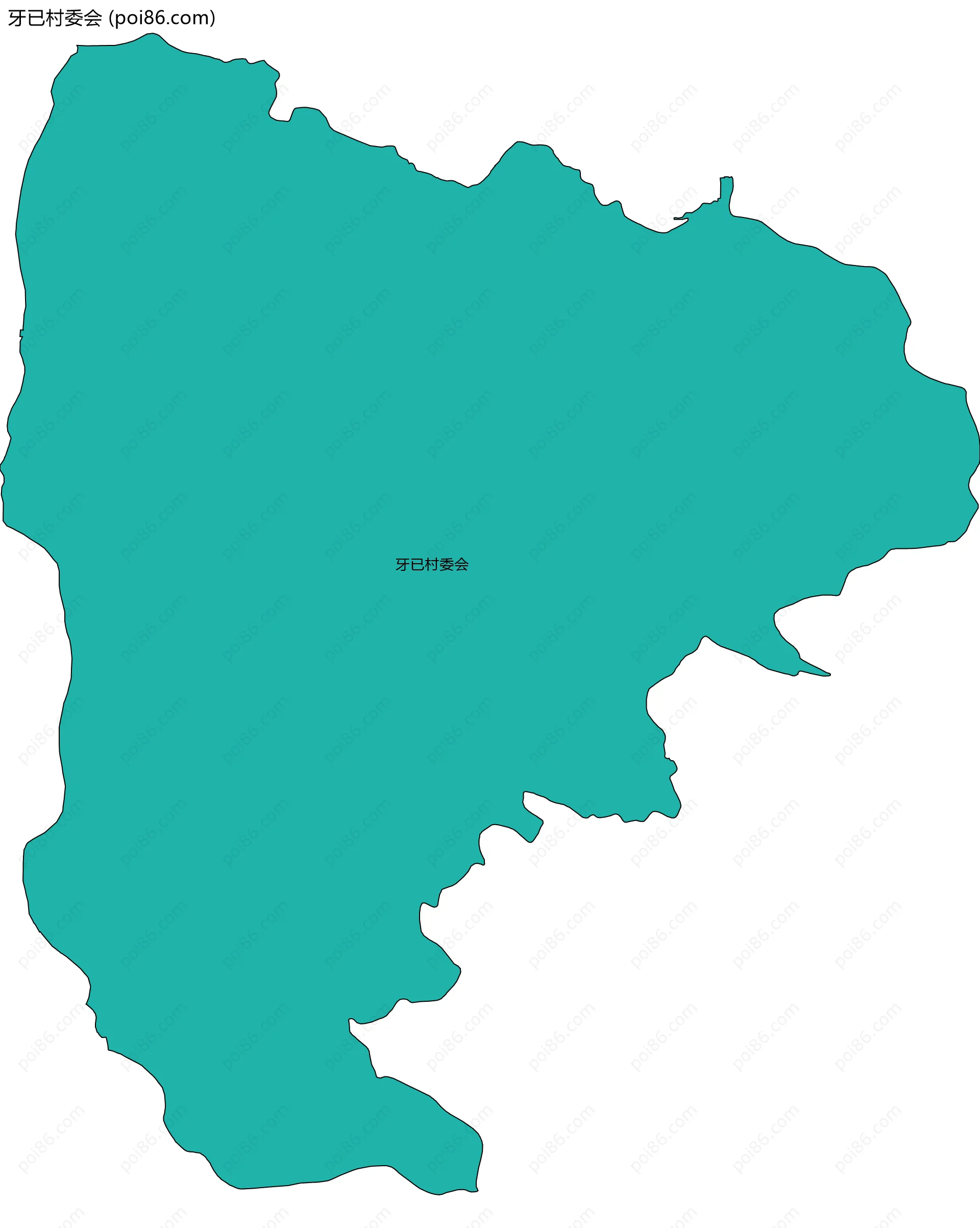 牙已村委会边界地图