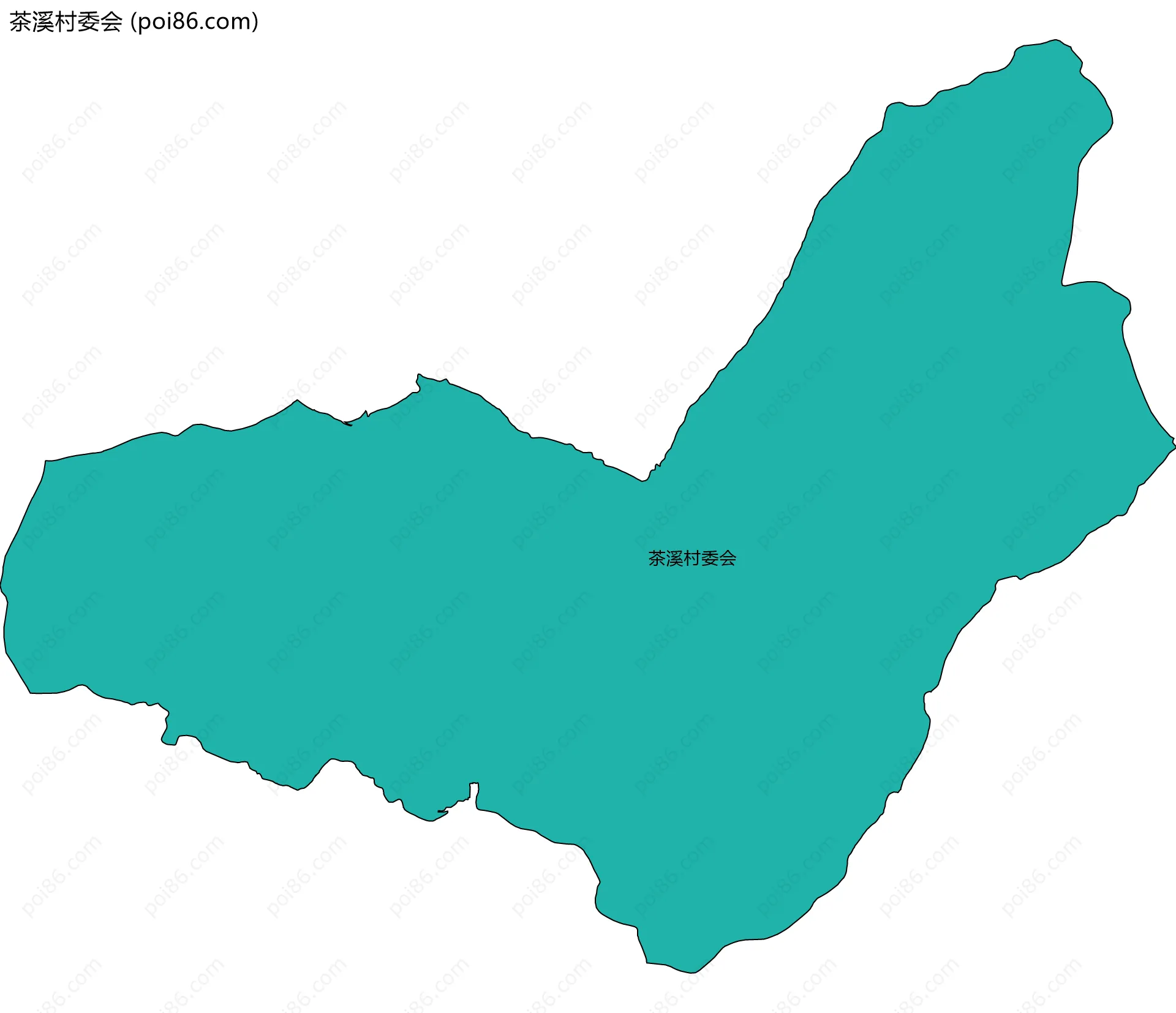 茶溪村委会边界地图