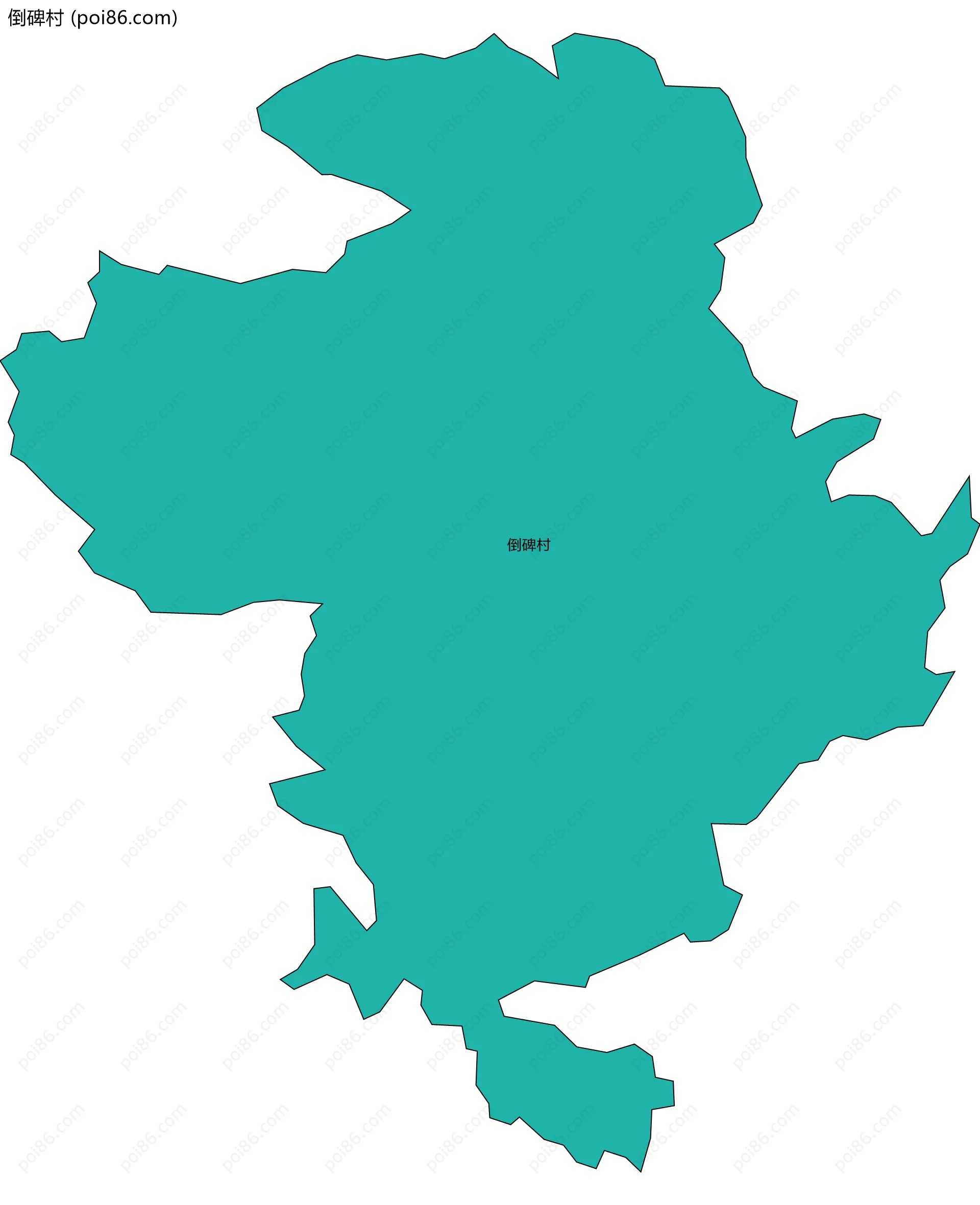 倒碑村边界地图