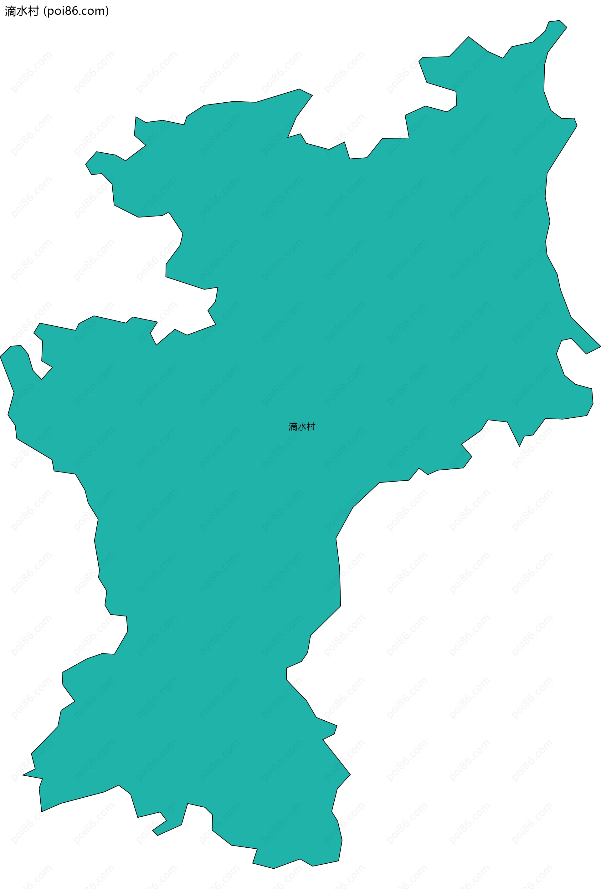 滴水村边界地图