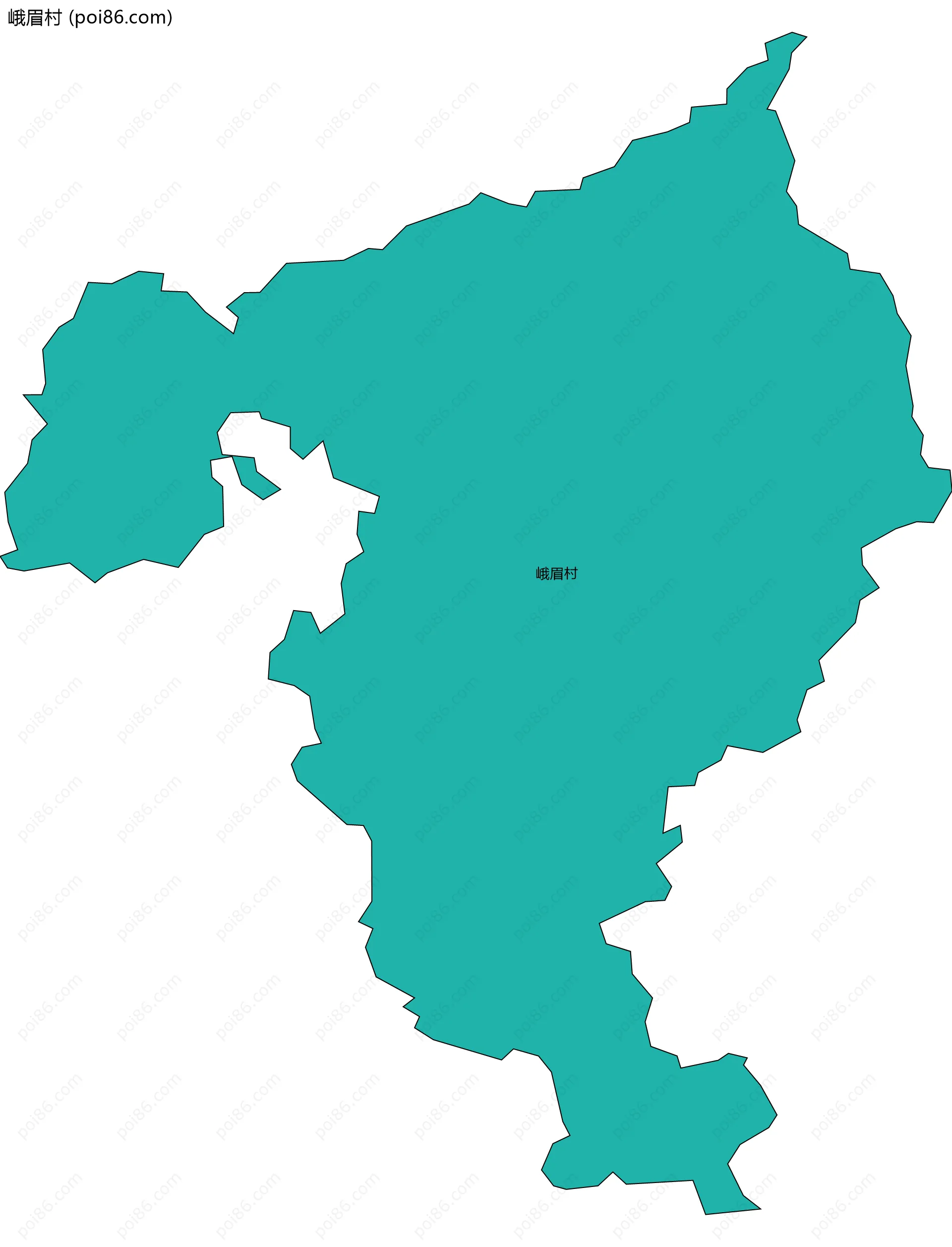 峨眉村边界地图