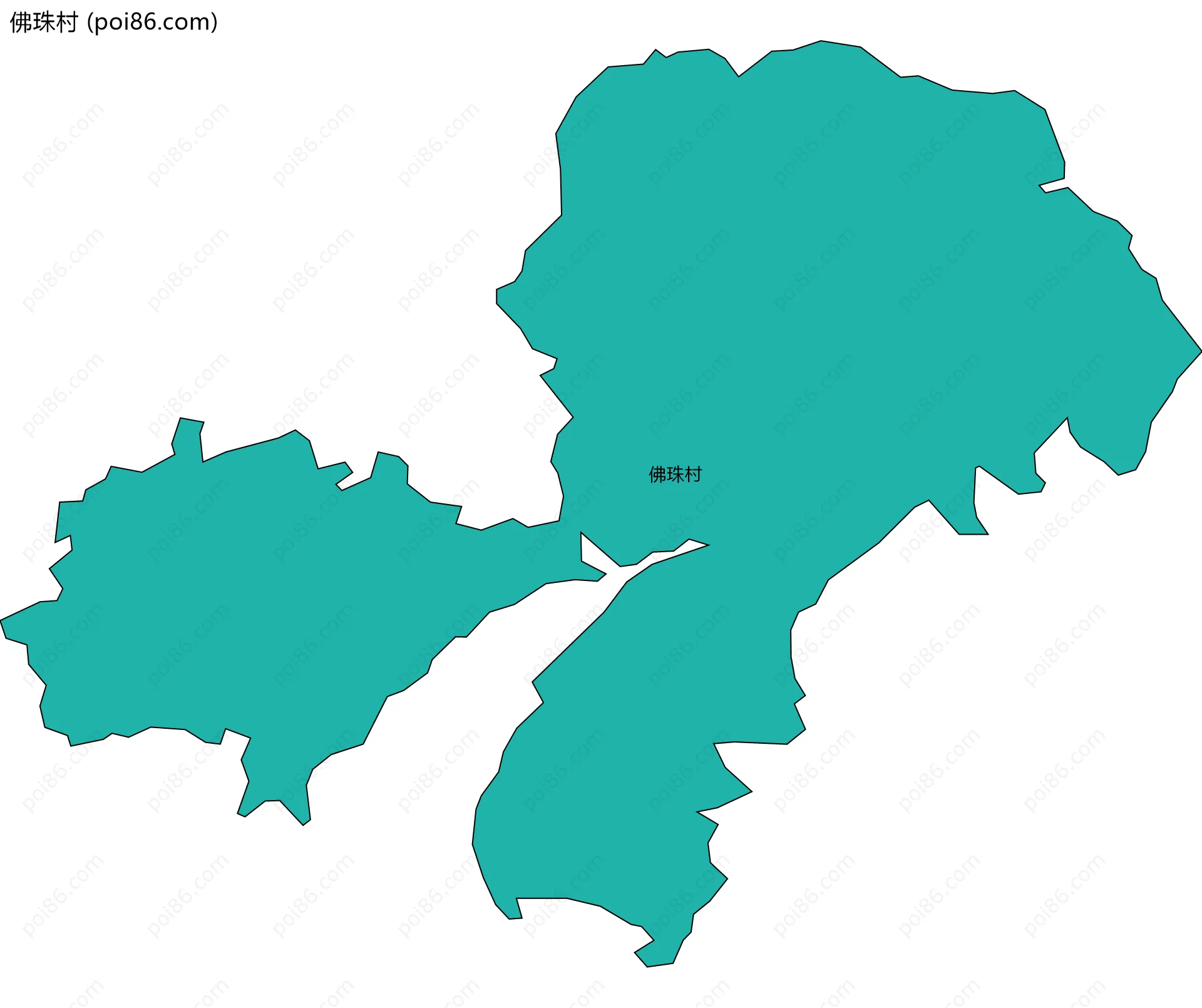 佛珠村边界地图