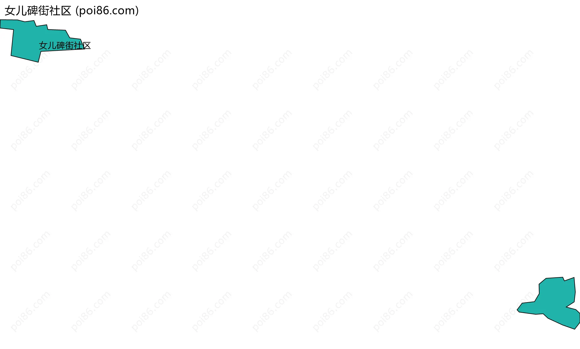 女儿碑街社区边界地图