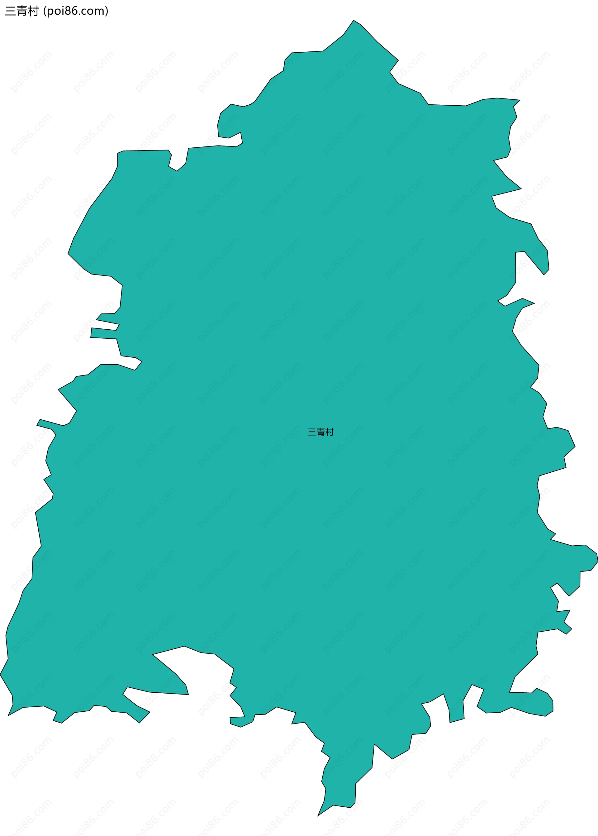 三青村边界地图