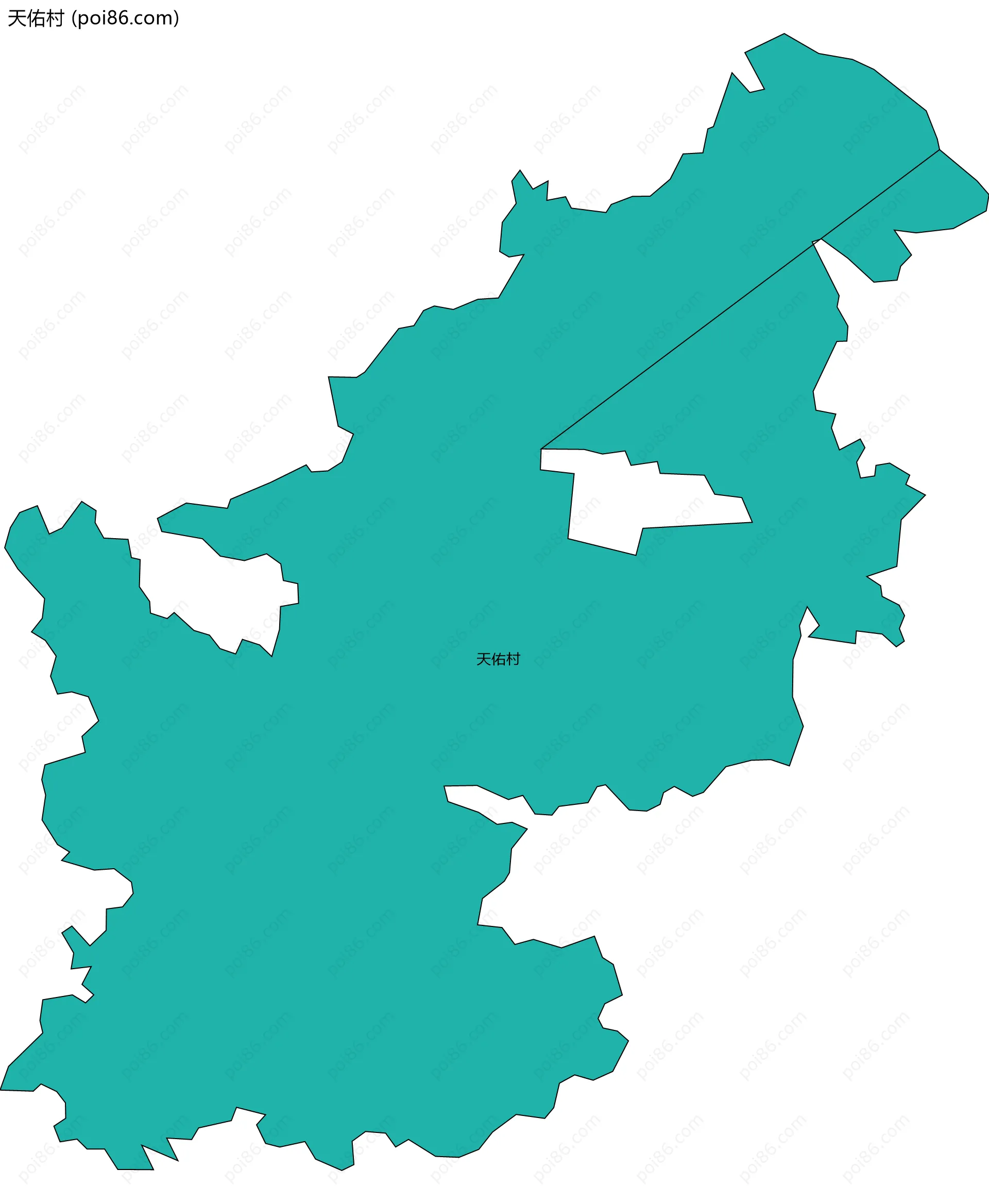 天佑村边界地图
