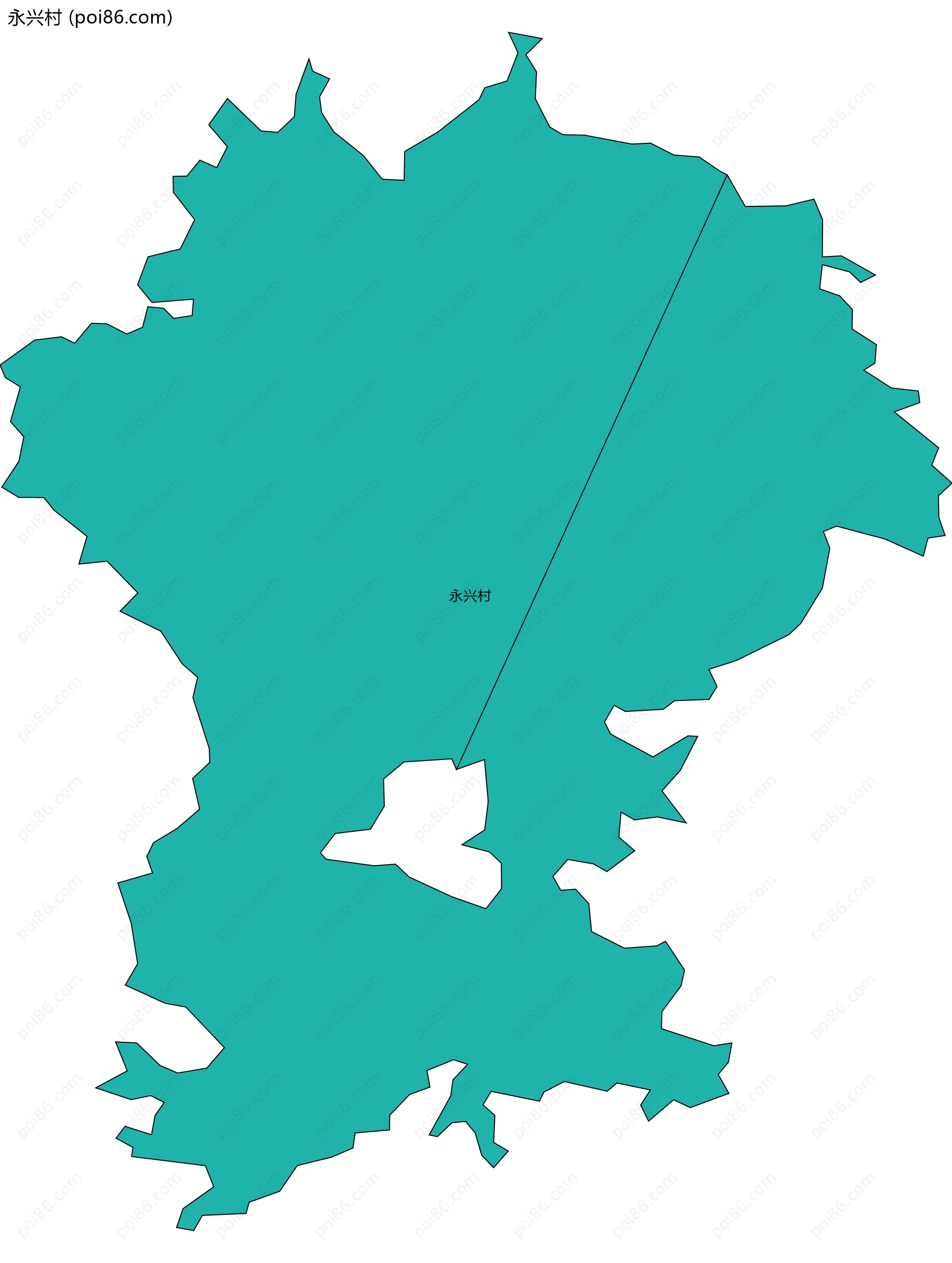 永兴村边界地图