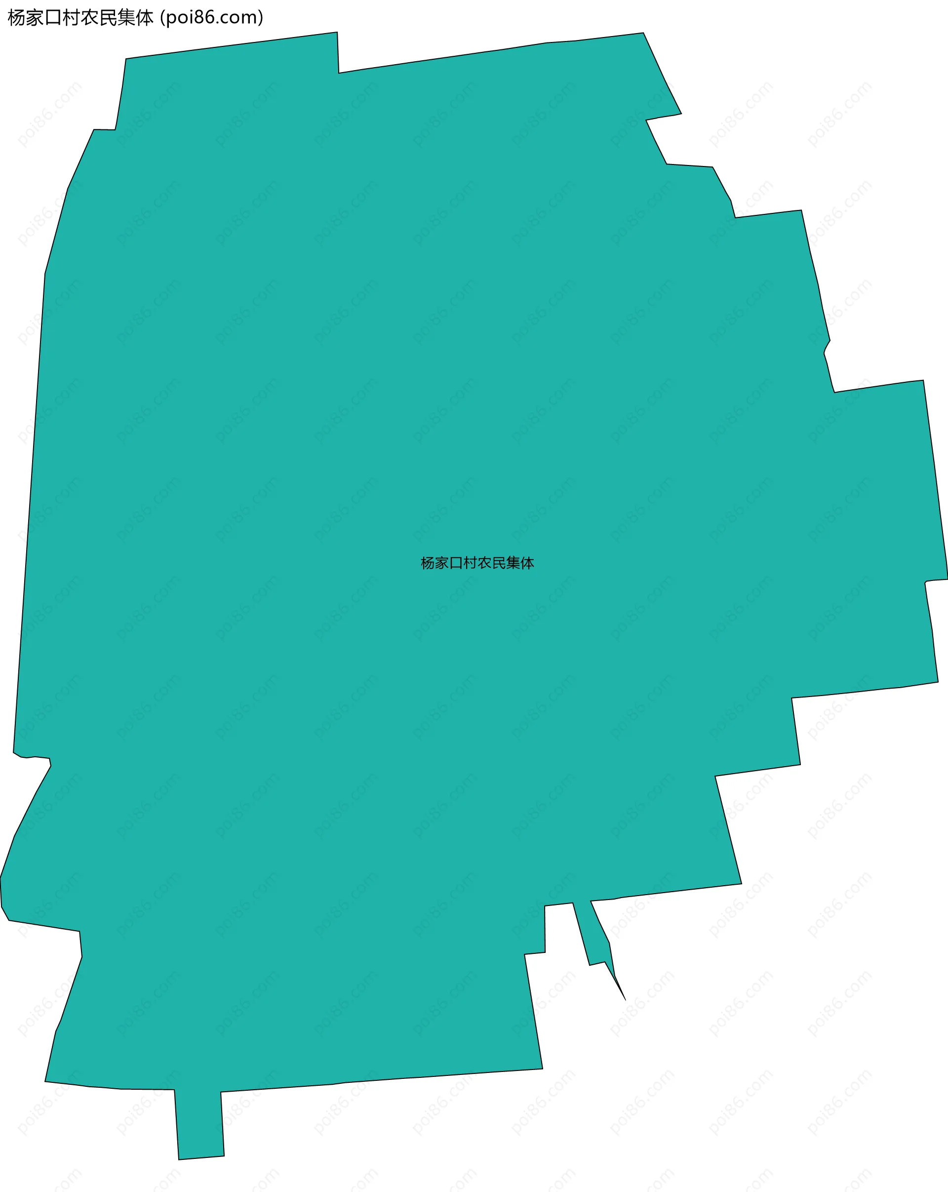 杨家口村农民集体边界地图