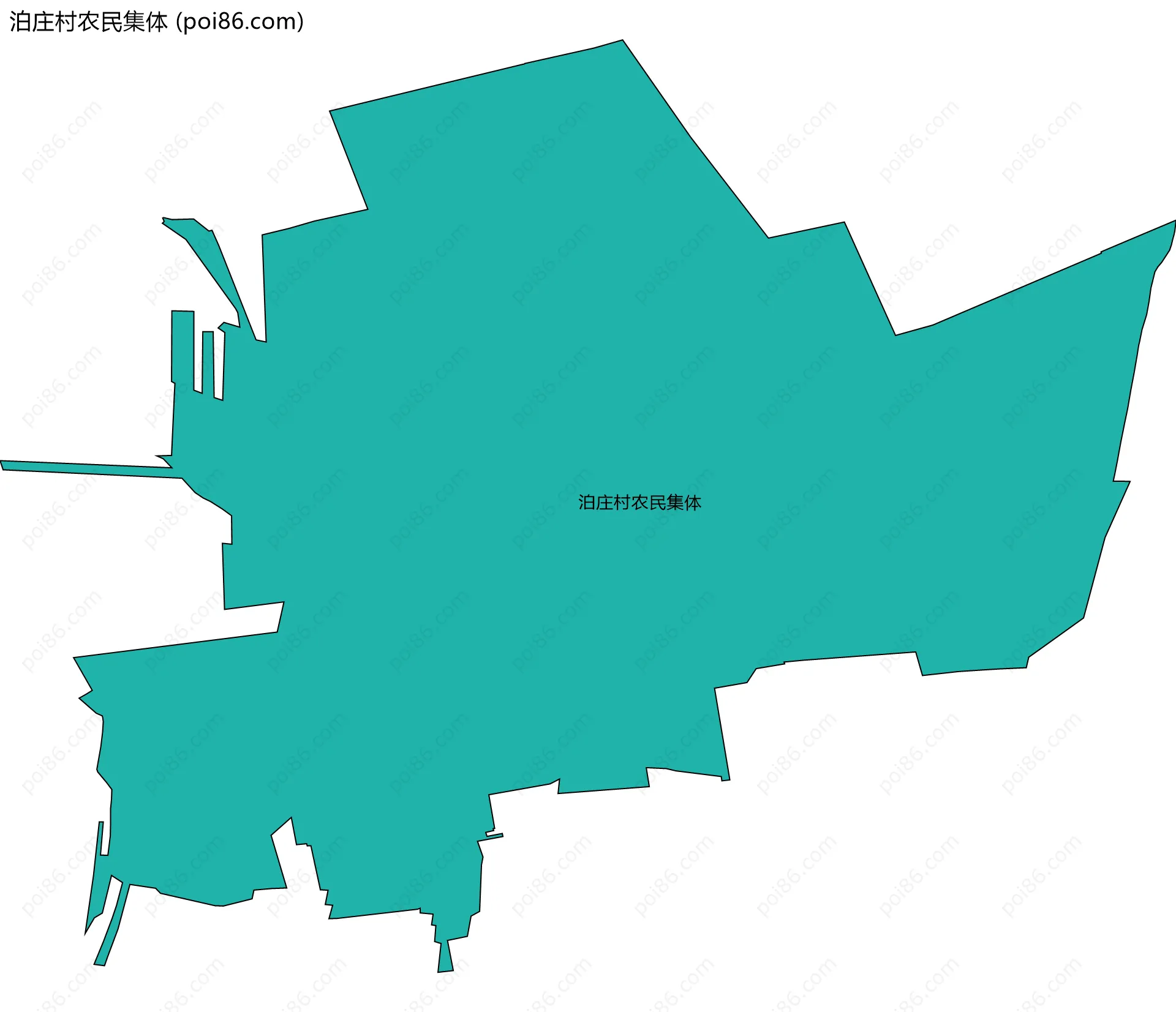 泊庄村农民集体边界地图