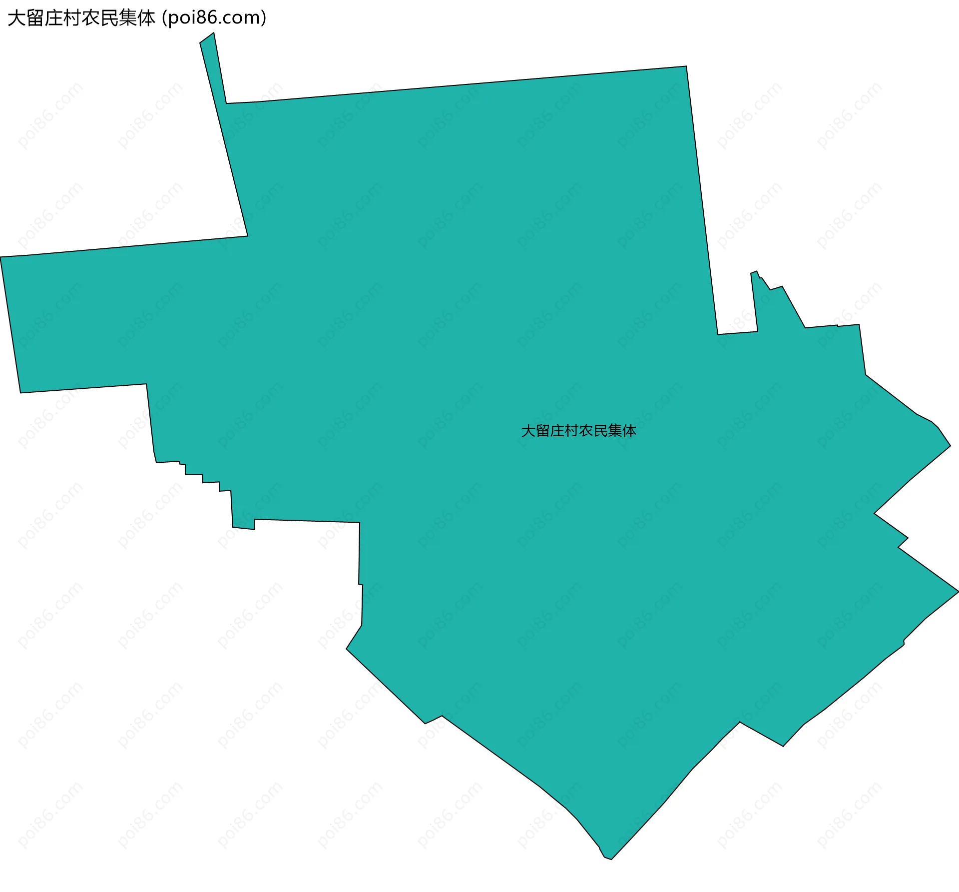 大留庄村农民集体边界地图