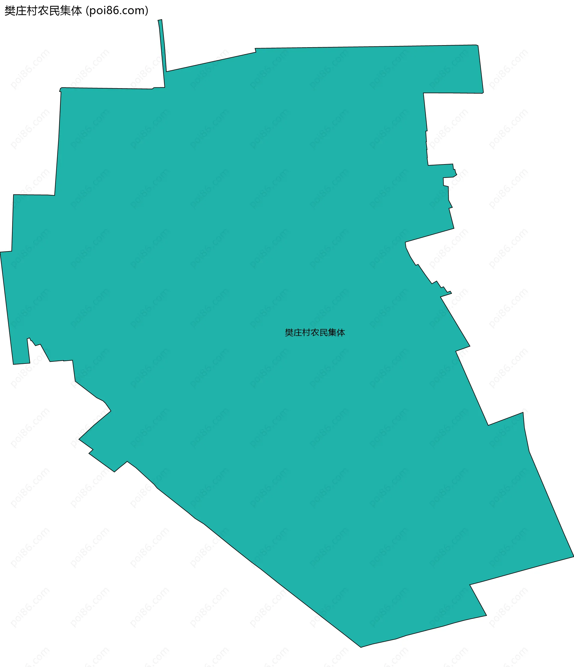 樊庄村农民集体边界地图
