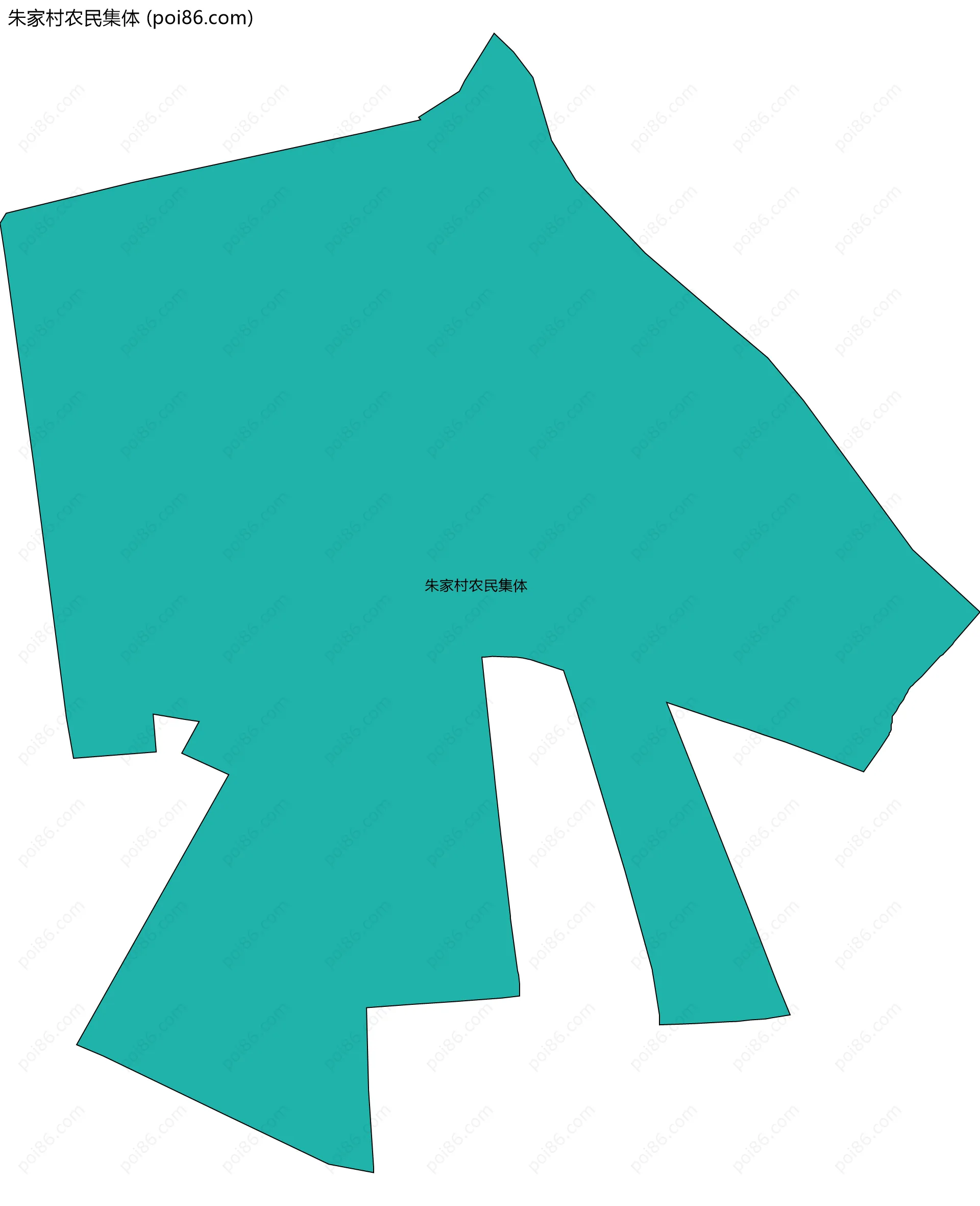 朱家村农民集体边界地图