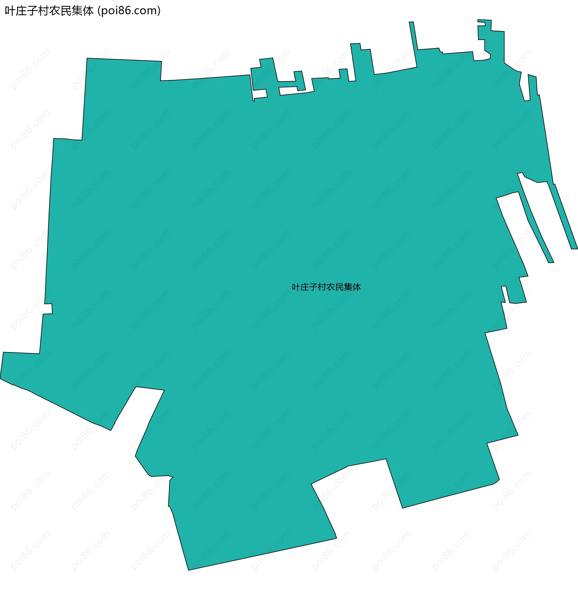 叶庄子村农民集体边界地图