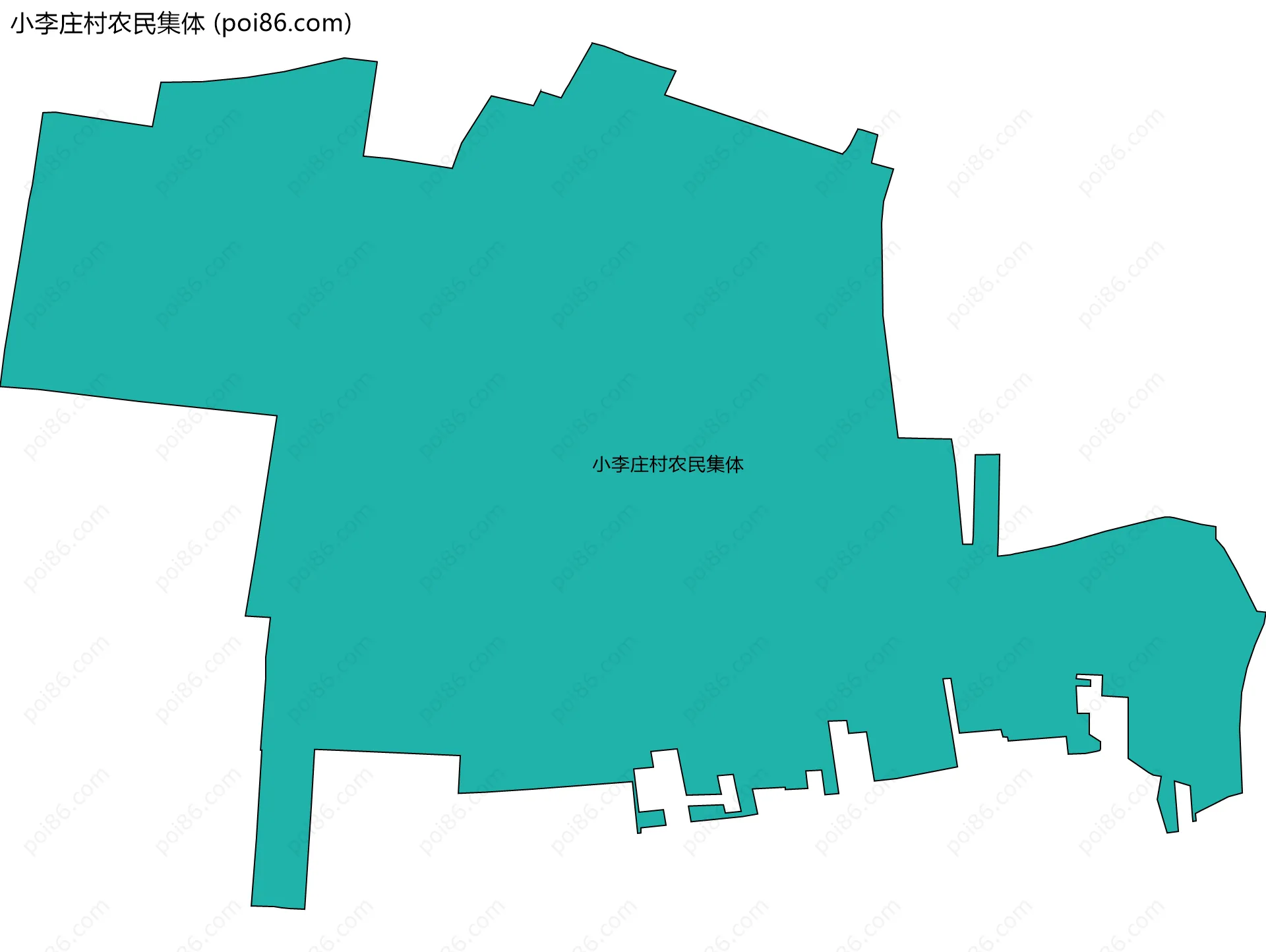 小李庄村农民集体边界地图