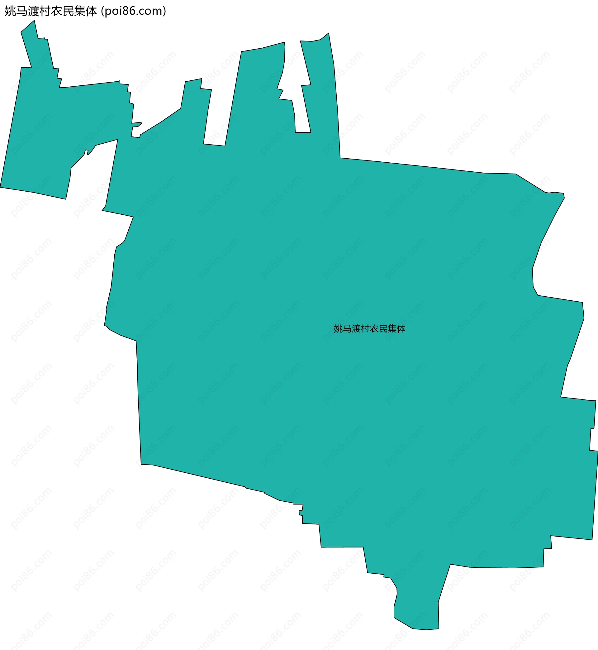 姚马渡村农民集体边界地图