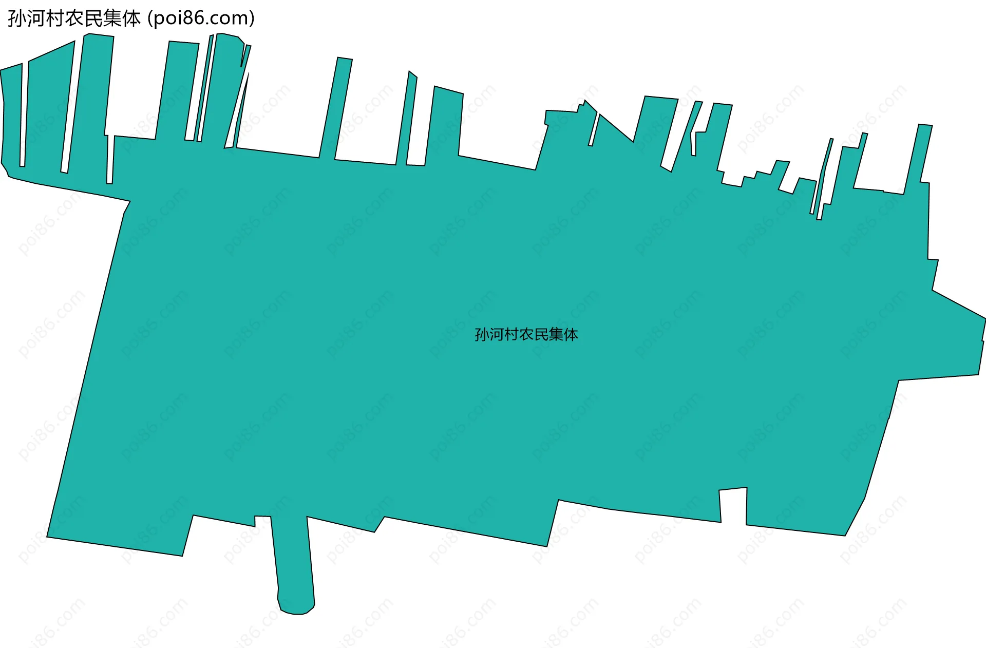 孙河村农民集体边界地图