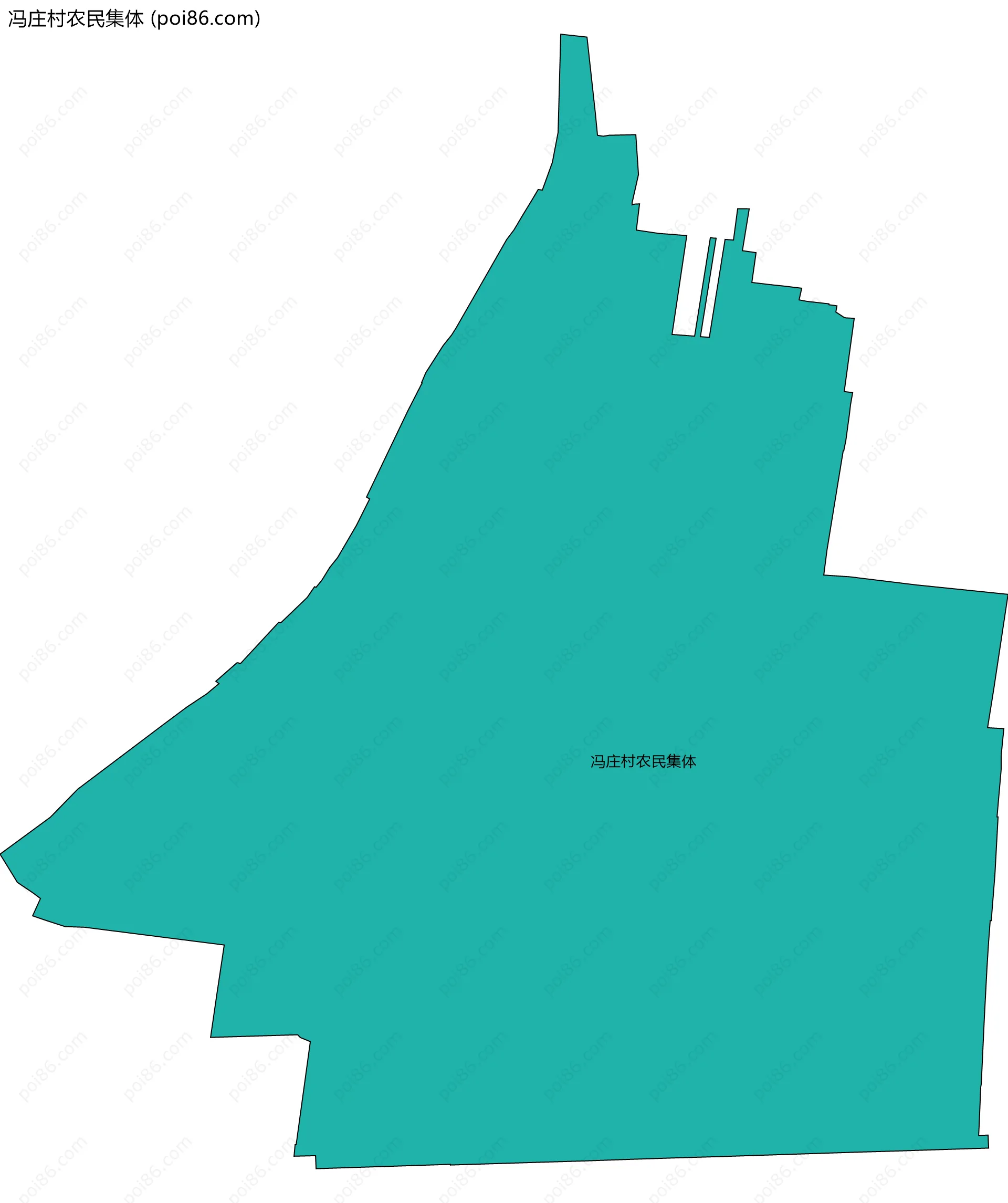 冯庄村农民集体边界地图