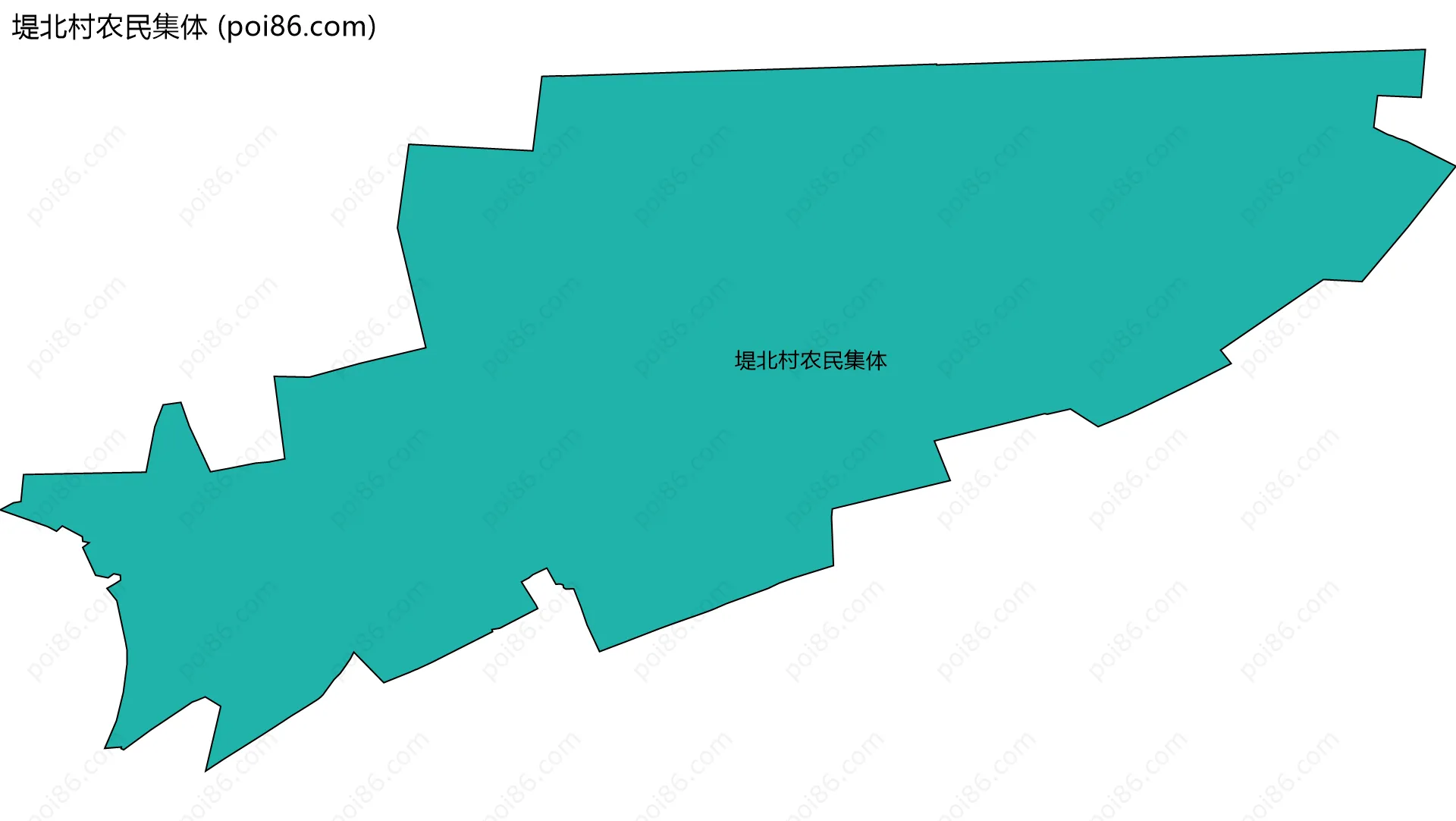 堤北村农民集体边界地图