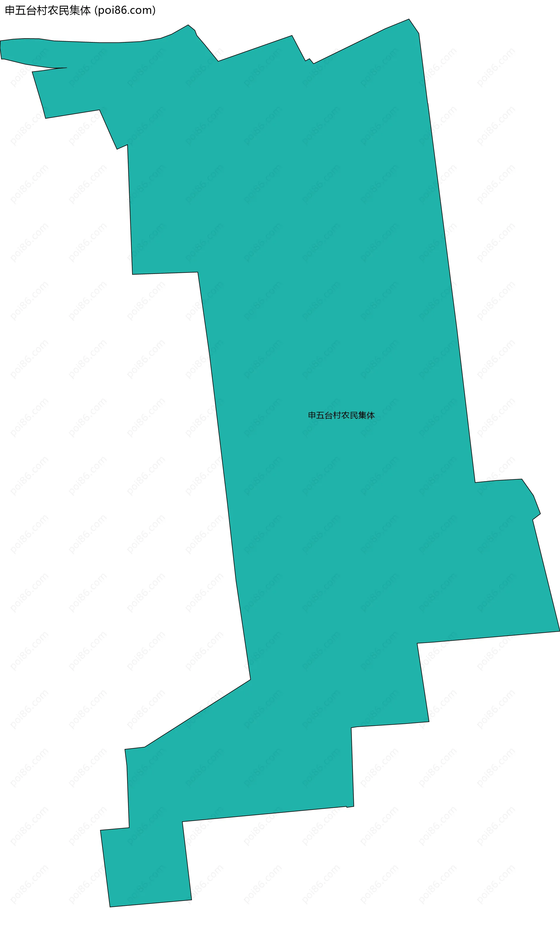 申五台村农民集体边界地图