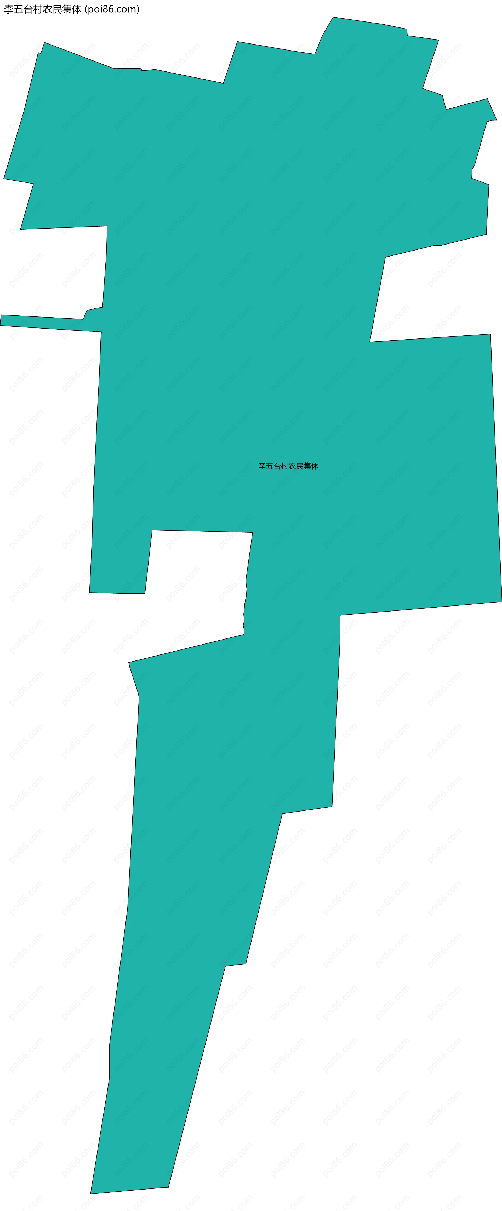 李五台村农民集体边界地图