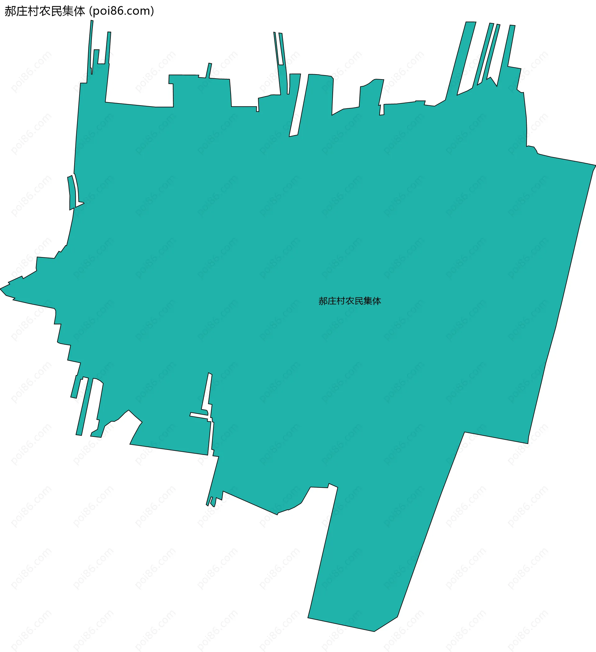 郝庄村农民集体边界地图