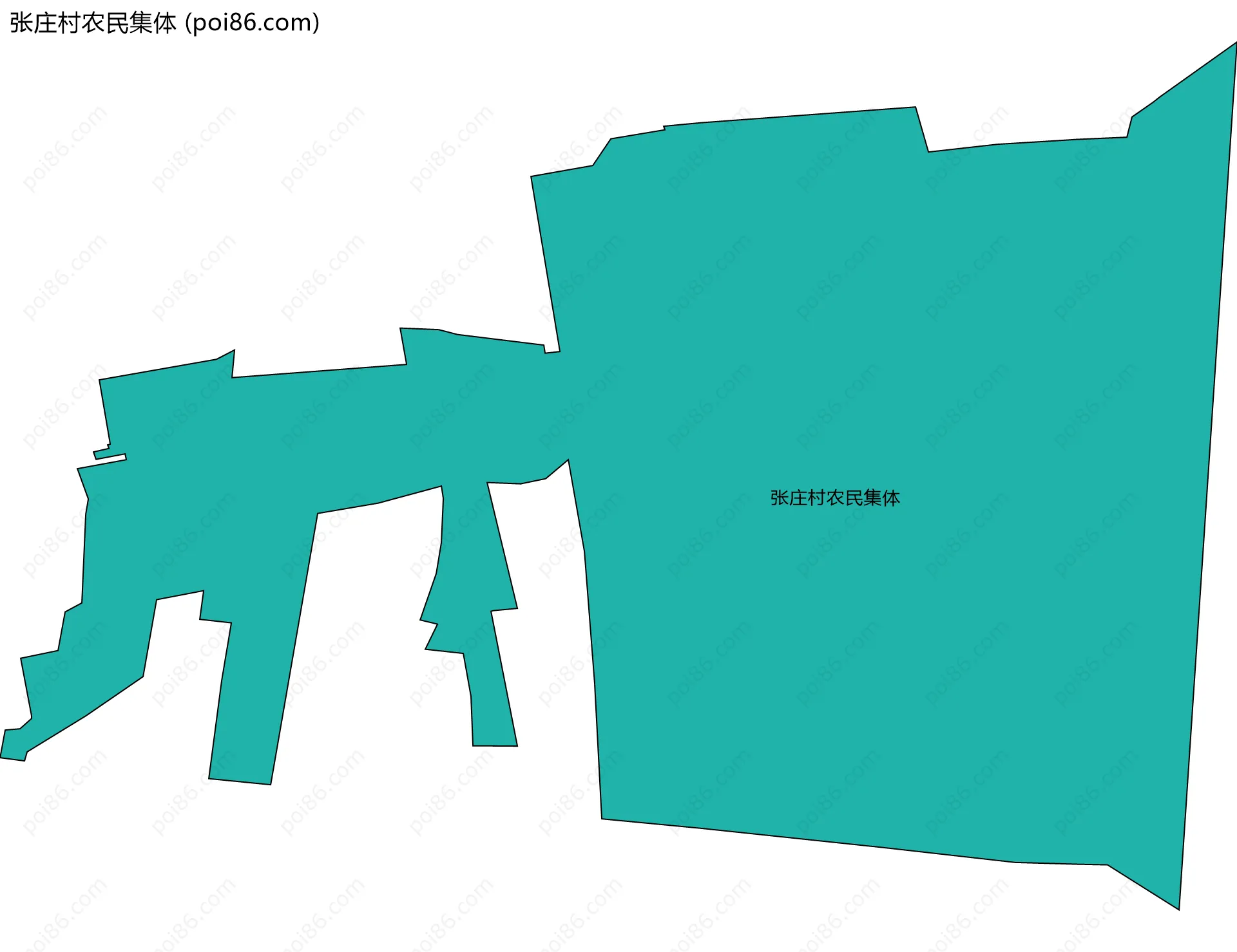 张庄村农民集体边界地图