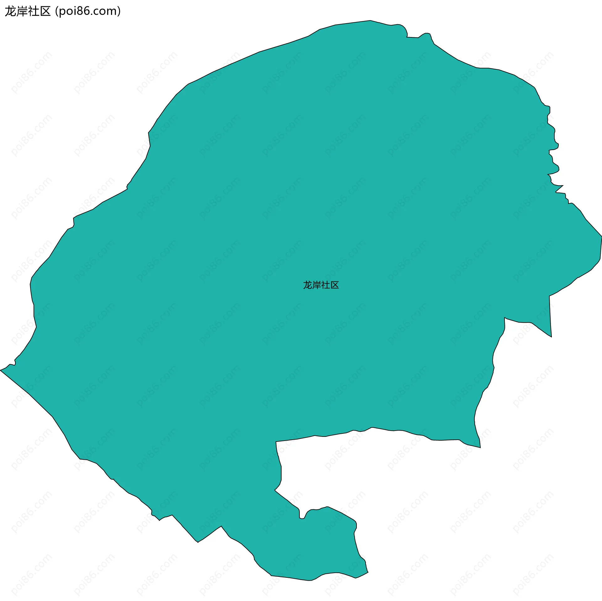 龙岸社区边界地图