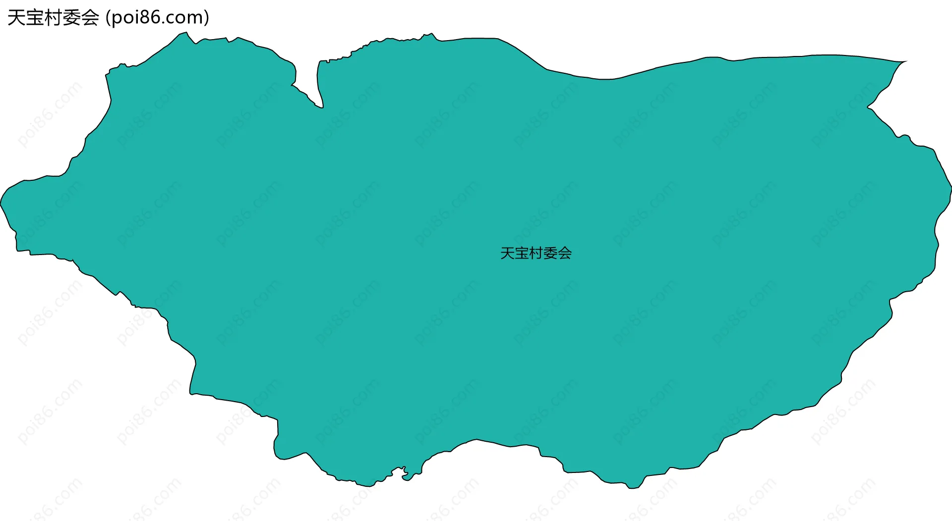 天宝村委会边界地图