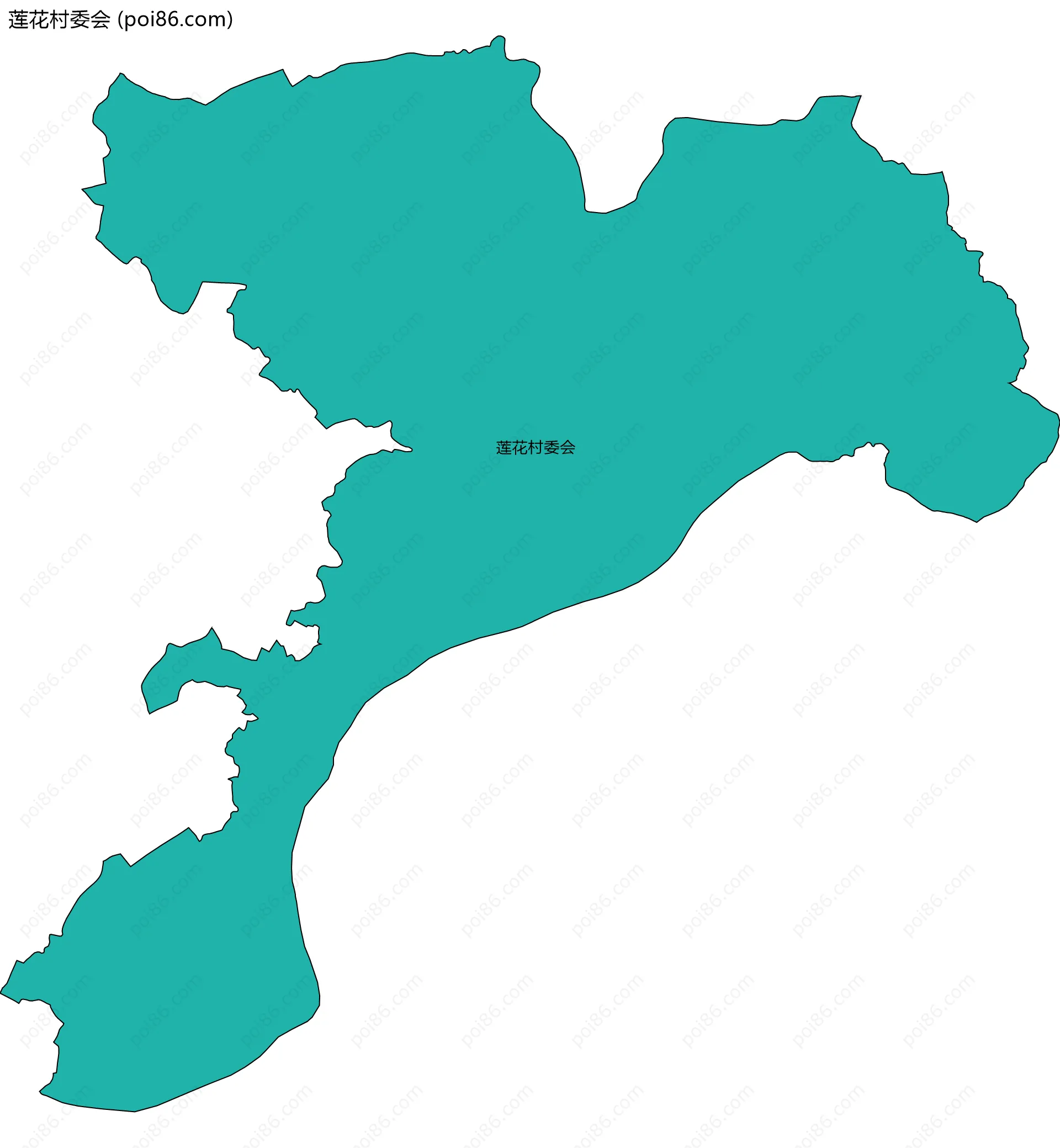 莲花村委会边界地图