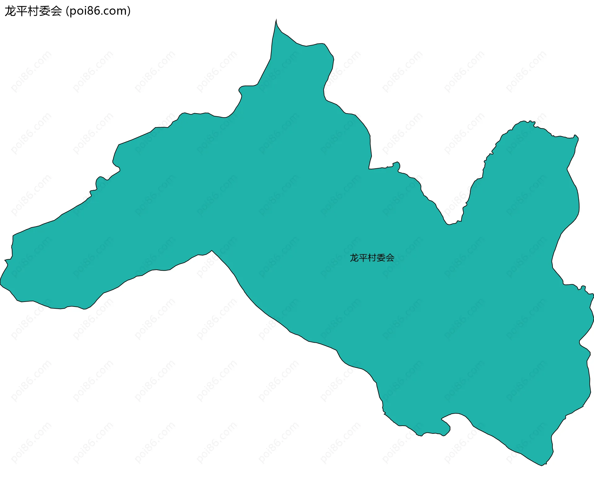 龙平村委会边界地图
