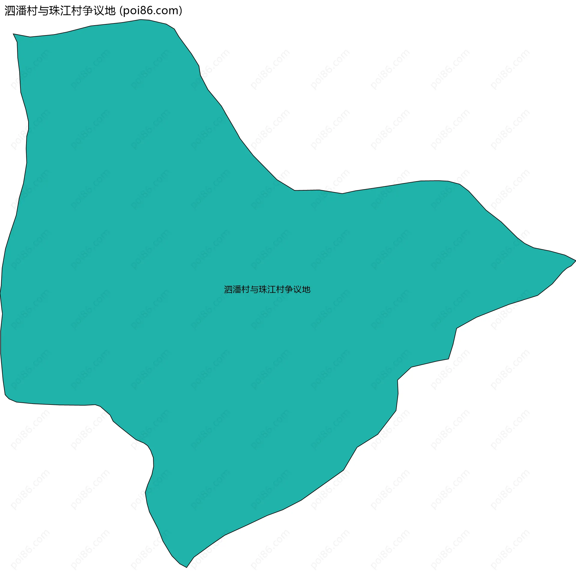 泗潘村与珠江村争议地边界地图
