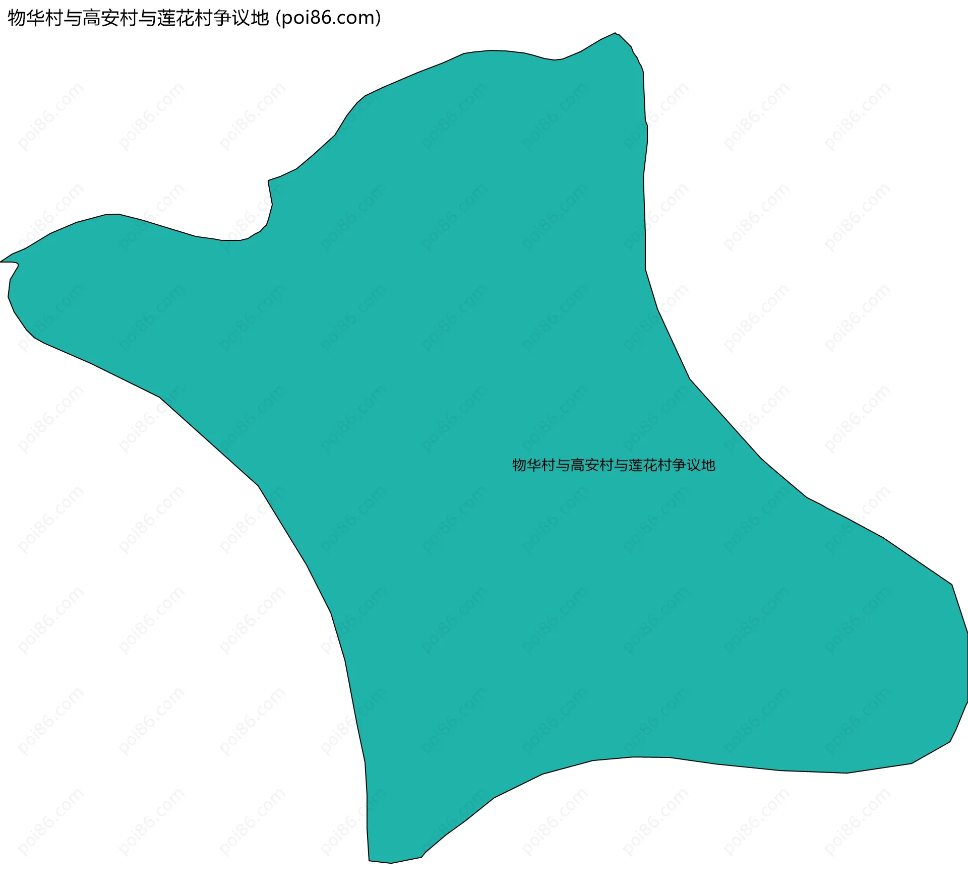 物华村与高安村与莲花村争议地边界地图