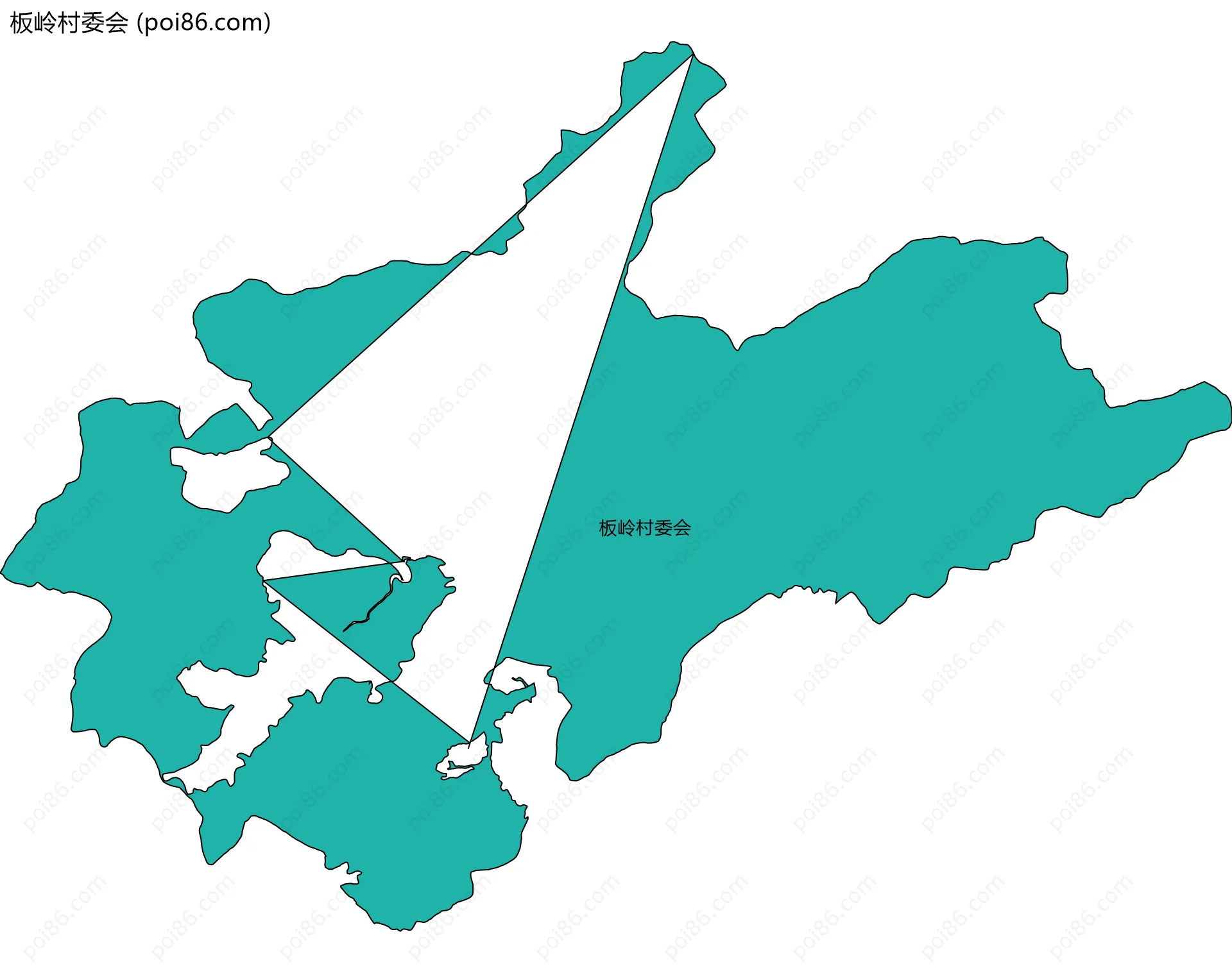 板岭村委会边界地图