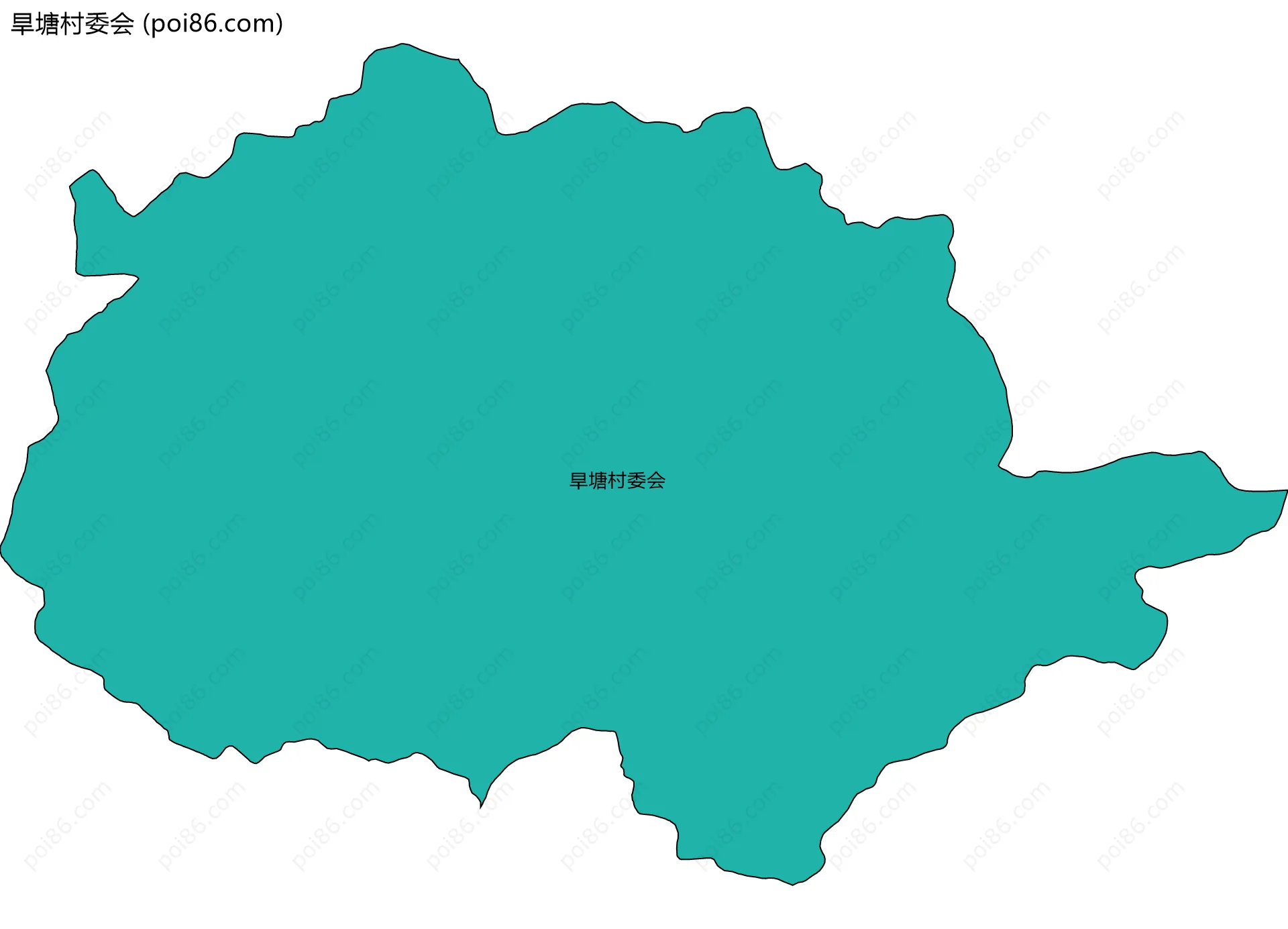 旱塘村委会边界地图