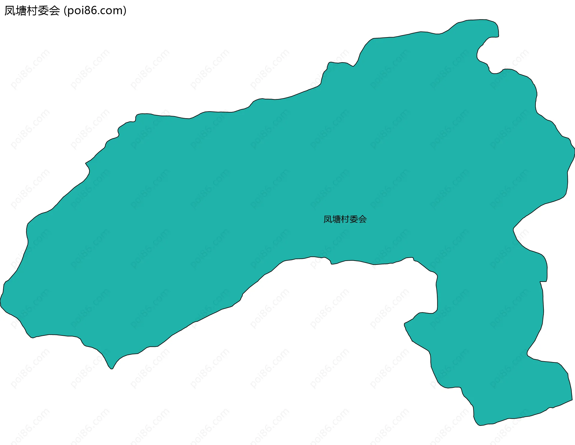 凤塘村委会边界地图