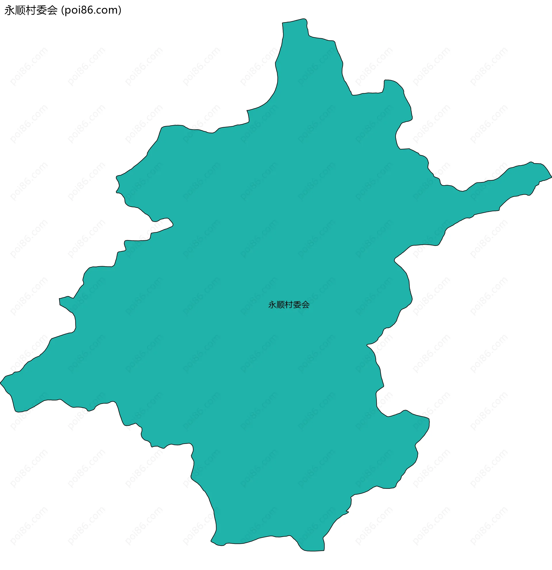 永顺村委会边界地图