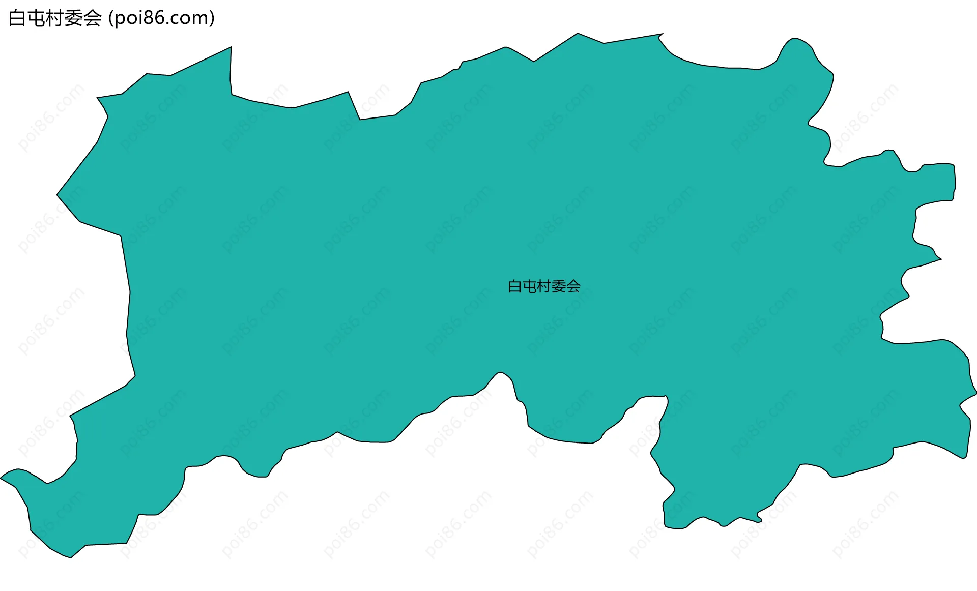 白屯村委会边界地图