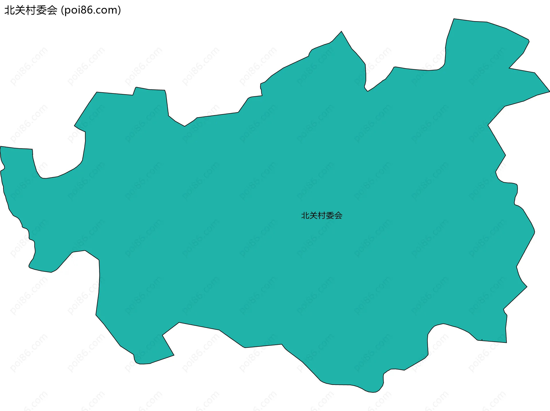 北关村委会边界地图
