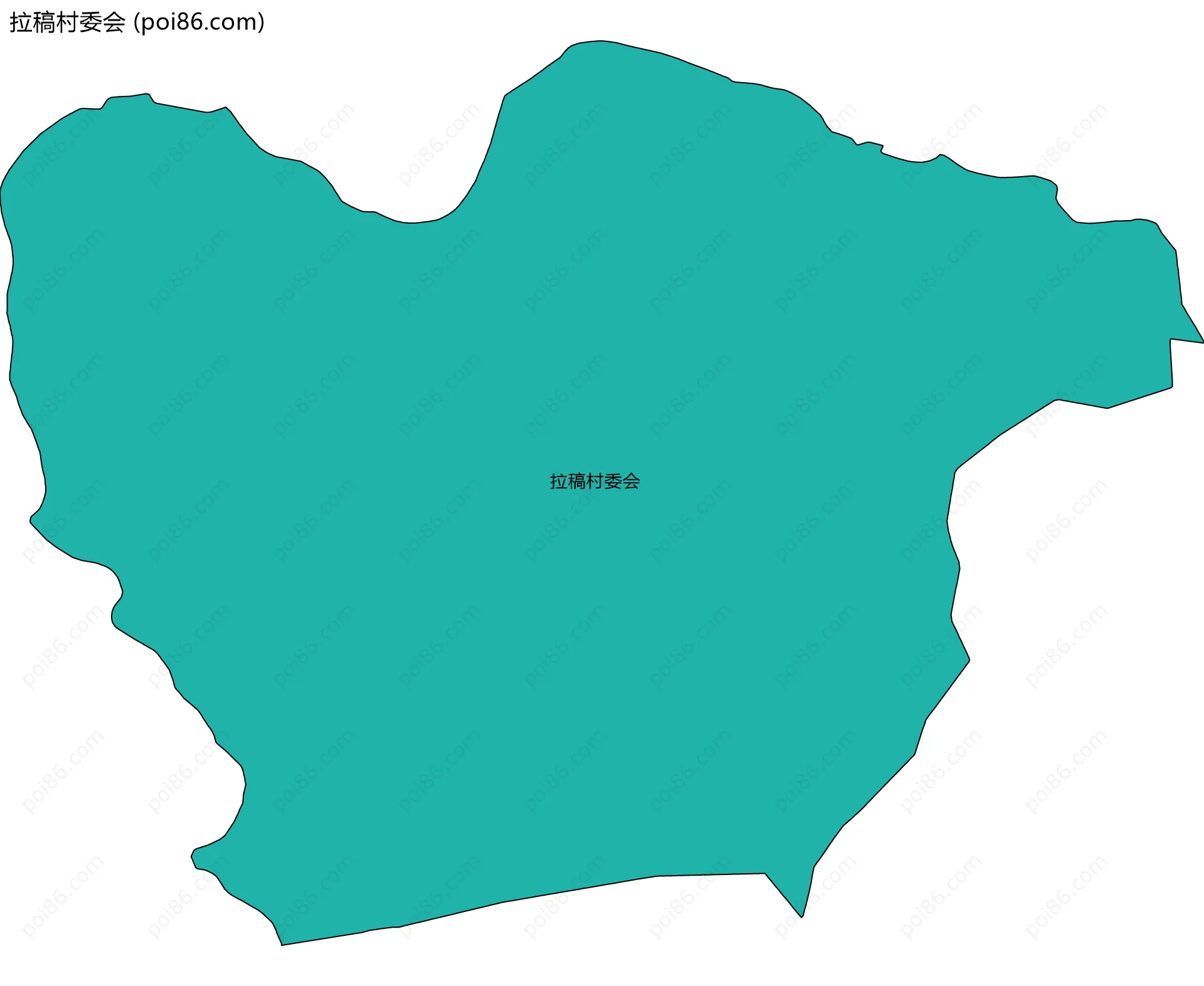 拉稿村委会边界地图
