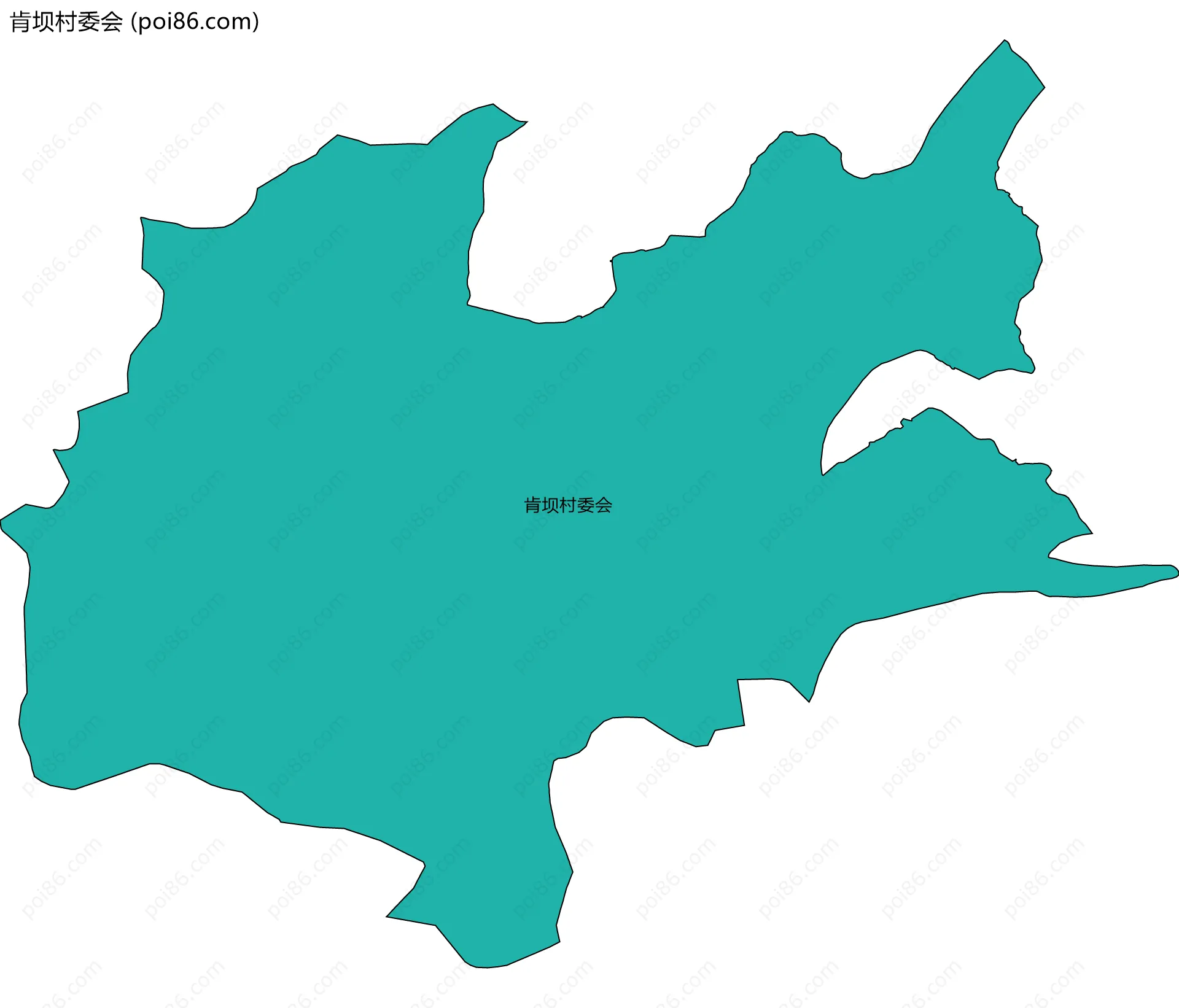 肯坝村委会边界地图