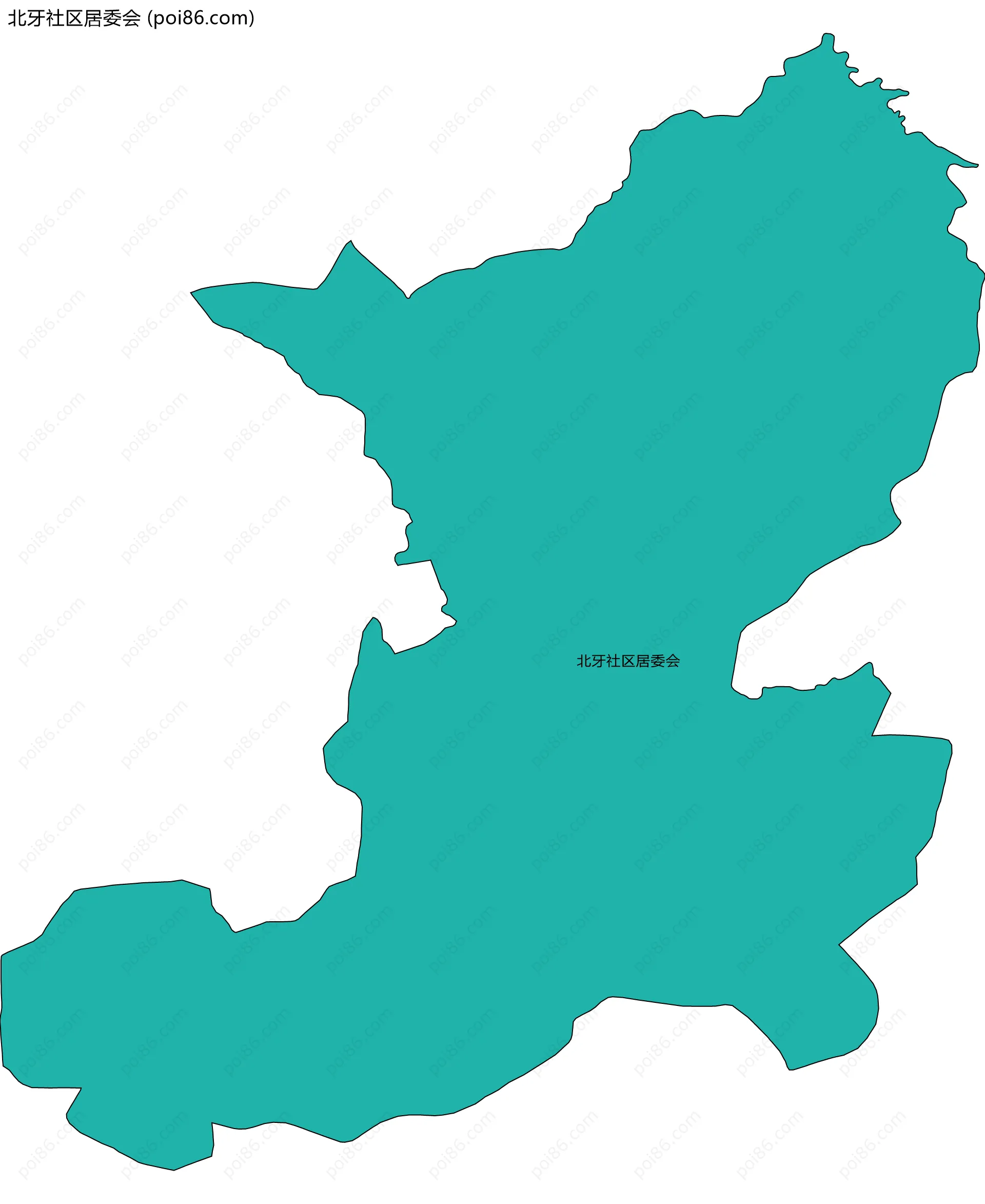 北牙社区居委会边界地图