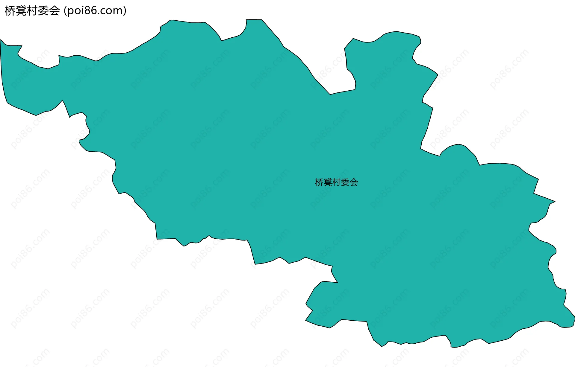 桥凳村委会边界地图