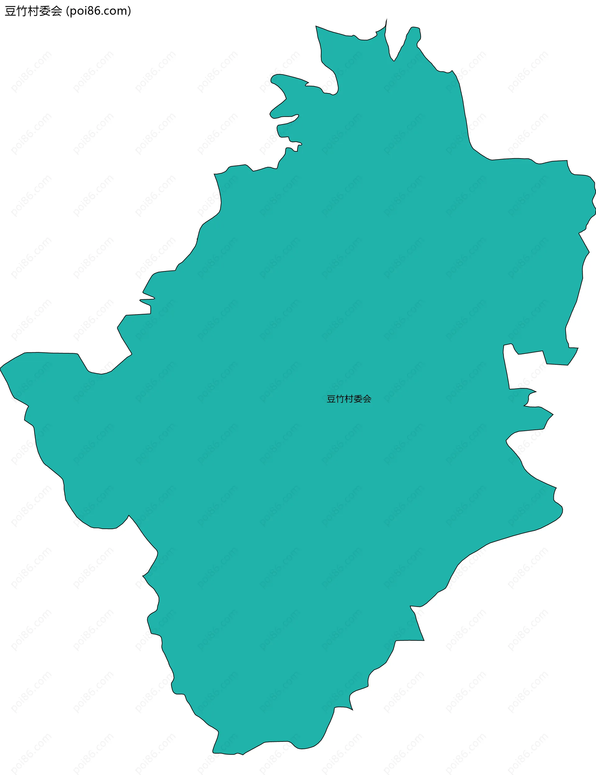 豆竹村委会边界地图