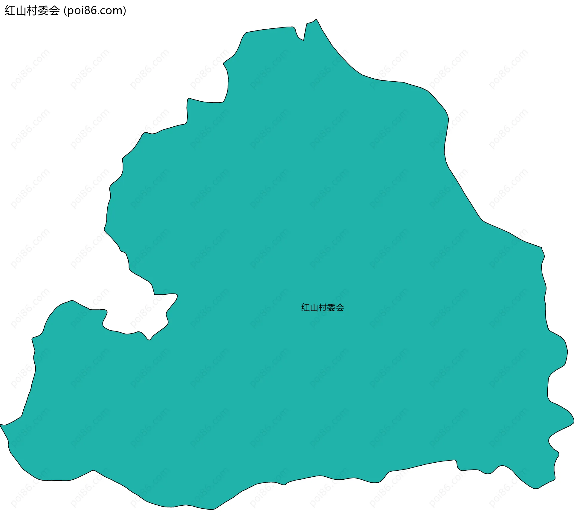 红山村委会边界地图